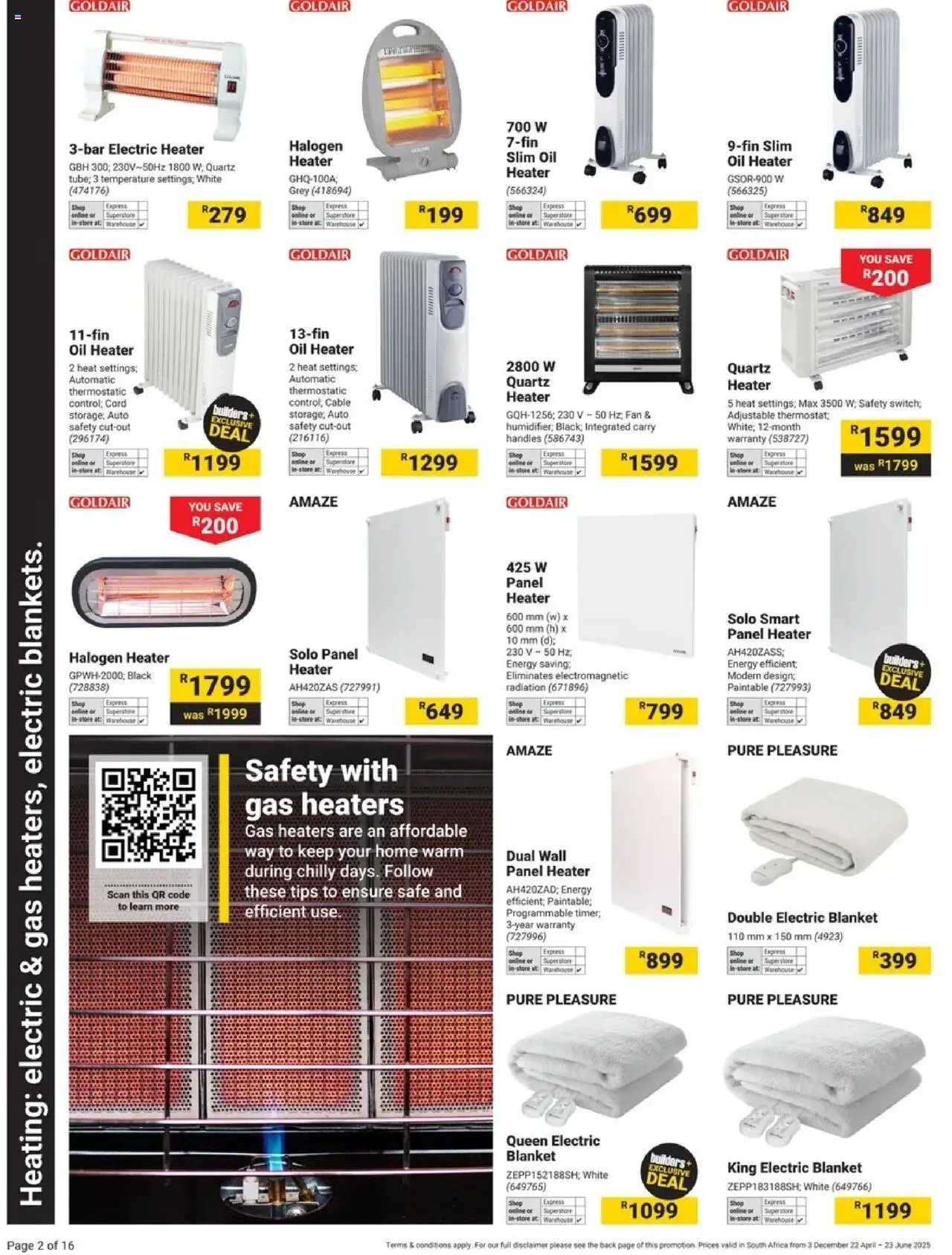 Builders Specials │ valid from 22.04.2025 | Page: 2 | Products: Cable, Fan, Blanket, Heater