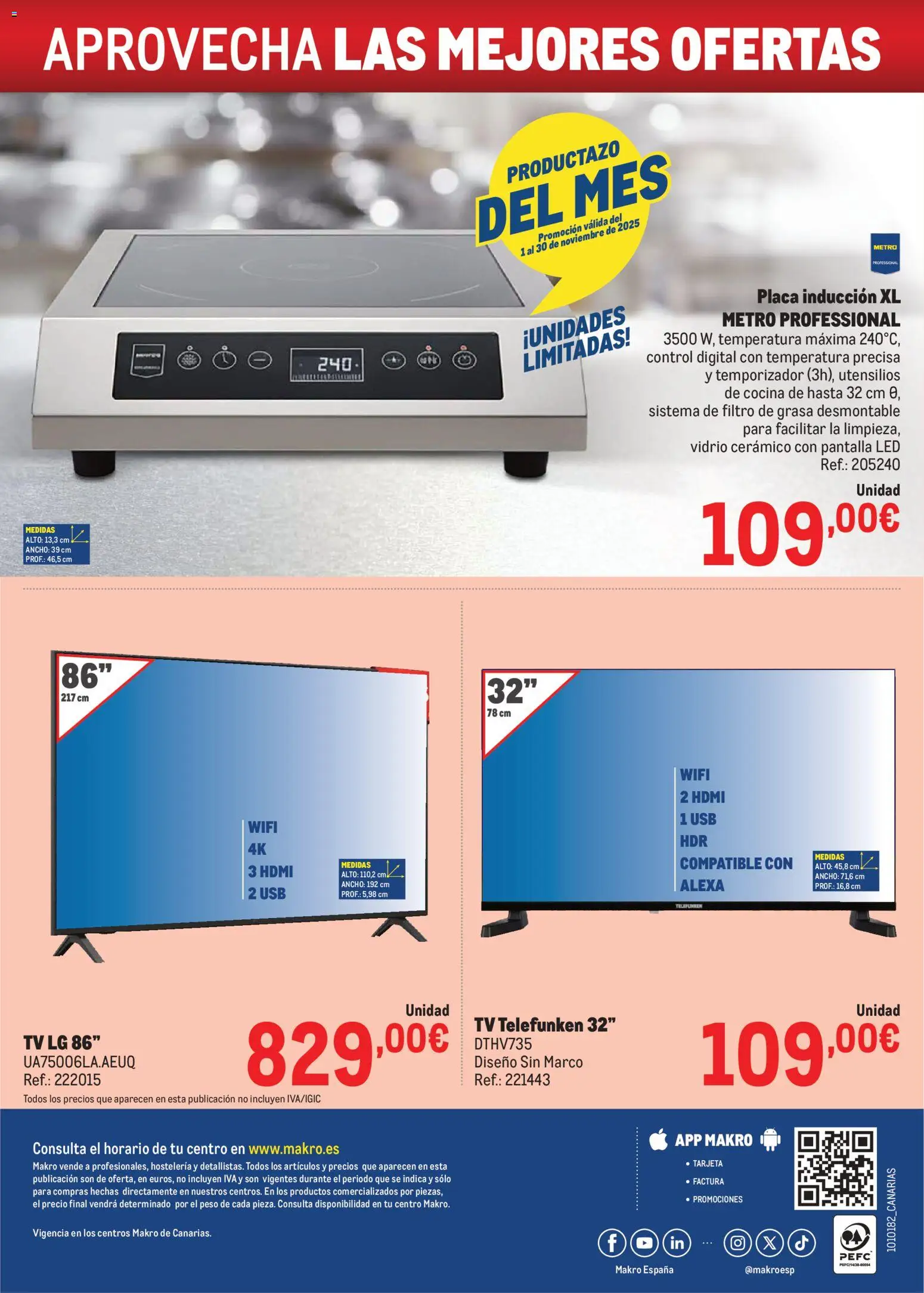 Makro - Precios Canarias │ válido desde el 03.11.2025 | Página: 32 | Productos: USB, Cocina, Marco, Peso