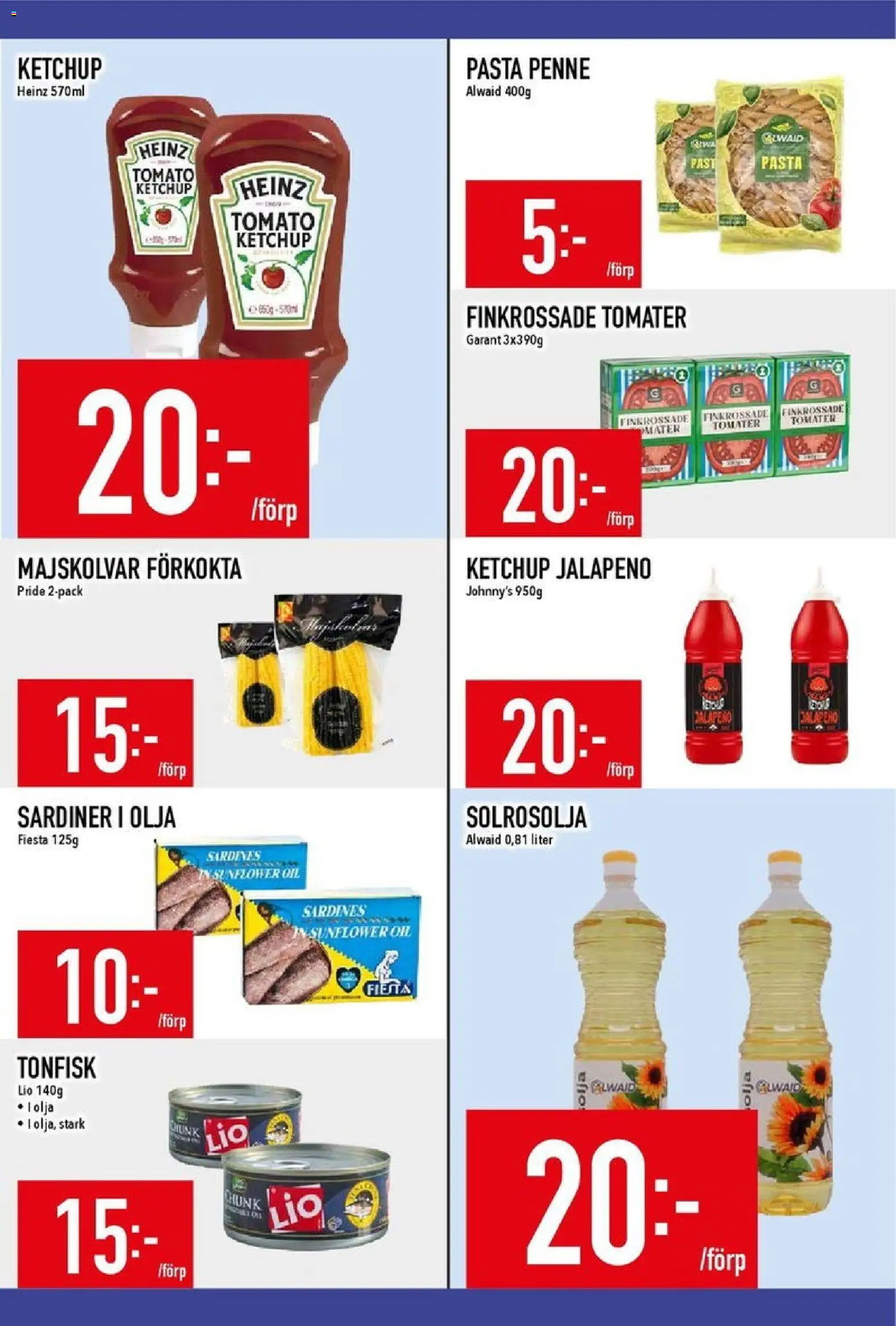 Matdax reklamblad aktuell från 05.01.2026 | Sida: 15 | Produkter: Tomater, Pasta, Ketchup, Tonfisk