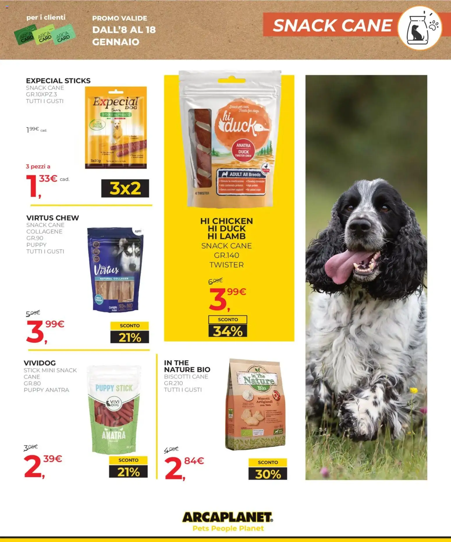 Volantino Arcaplanet del 08.01.2026 | Pagina: 11 | Prodotti: Biscotti, The