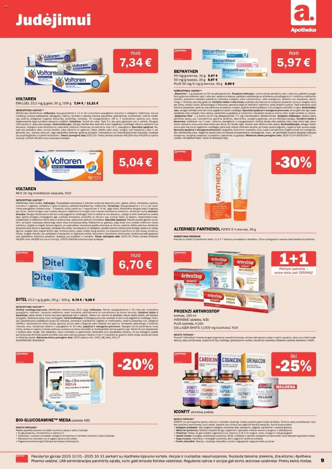 Apotheka akcijos nuo 01.10.2025 | Puslapis: 9 | Prekių: Kremas