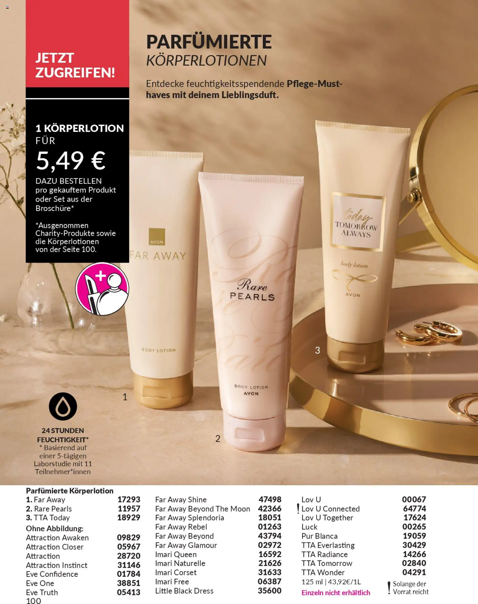 AVON Katalog Januar 2026 – gültig ab 01.01.2026 | Seite: 102 | Produkte: Body Lotion, Körperlotion
