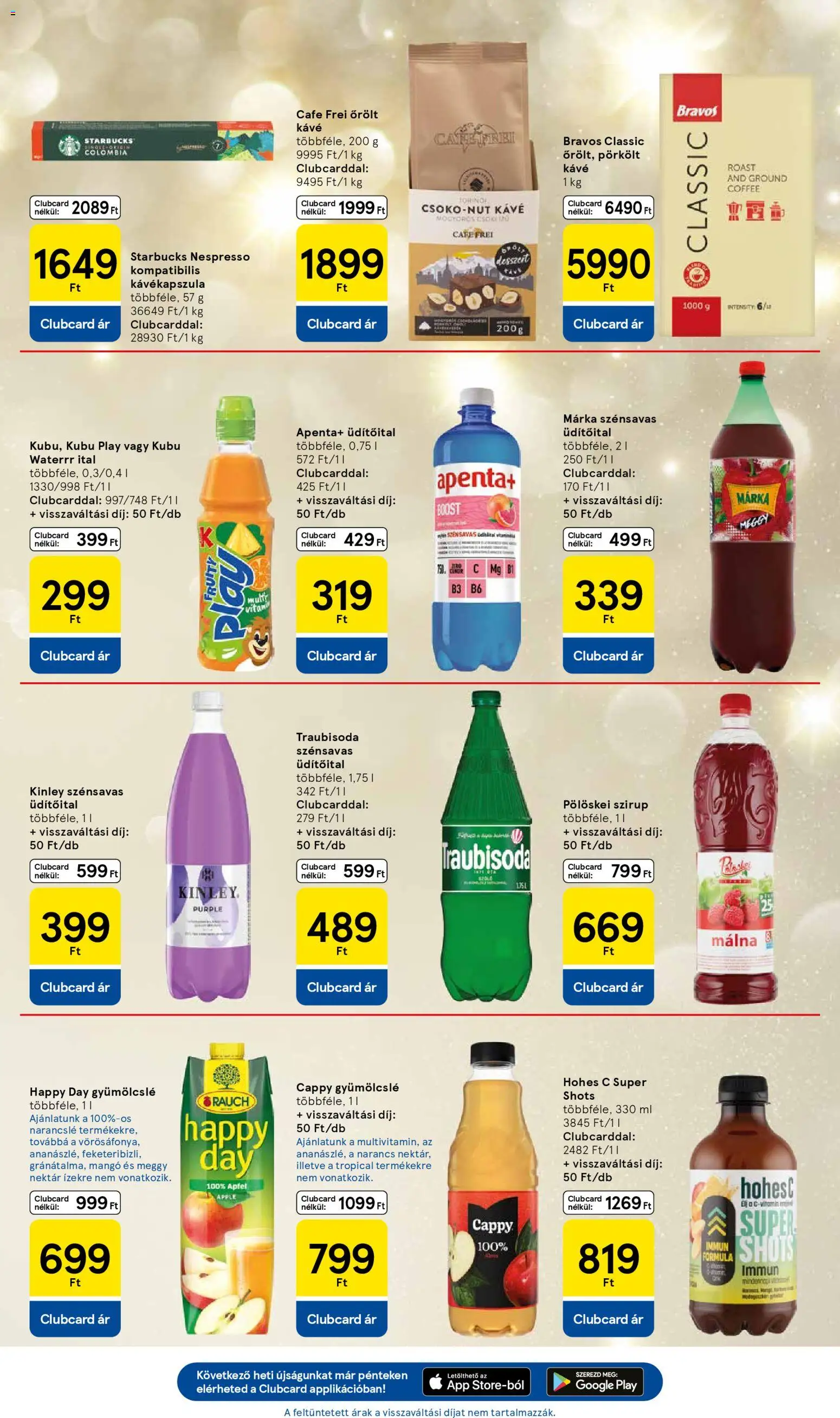 Tesco akciós ujság - amely érvényes a következő dátumtól: 18.12.2025 | Oldal: 27 | Termékek: Málna, Hohes c, Narancs, Mangó