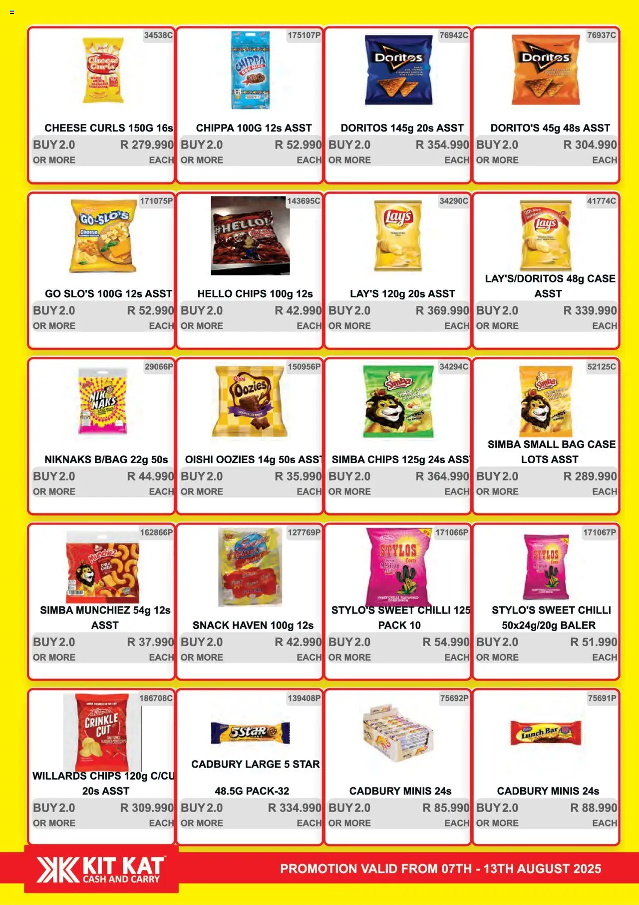 KIT KAT Cash & Carry Weekly Traders Special │ valid from 07.08.2025 | Page: 2 | Products: Case, Bag, Cheese, Chilli