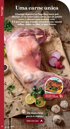 Pré-visualização Borrego com laranja e hortelã, Lamb with orange and mint. válido de 20.05.2025 | Página: 14 | Produtos: Hortelã, Carne
