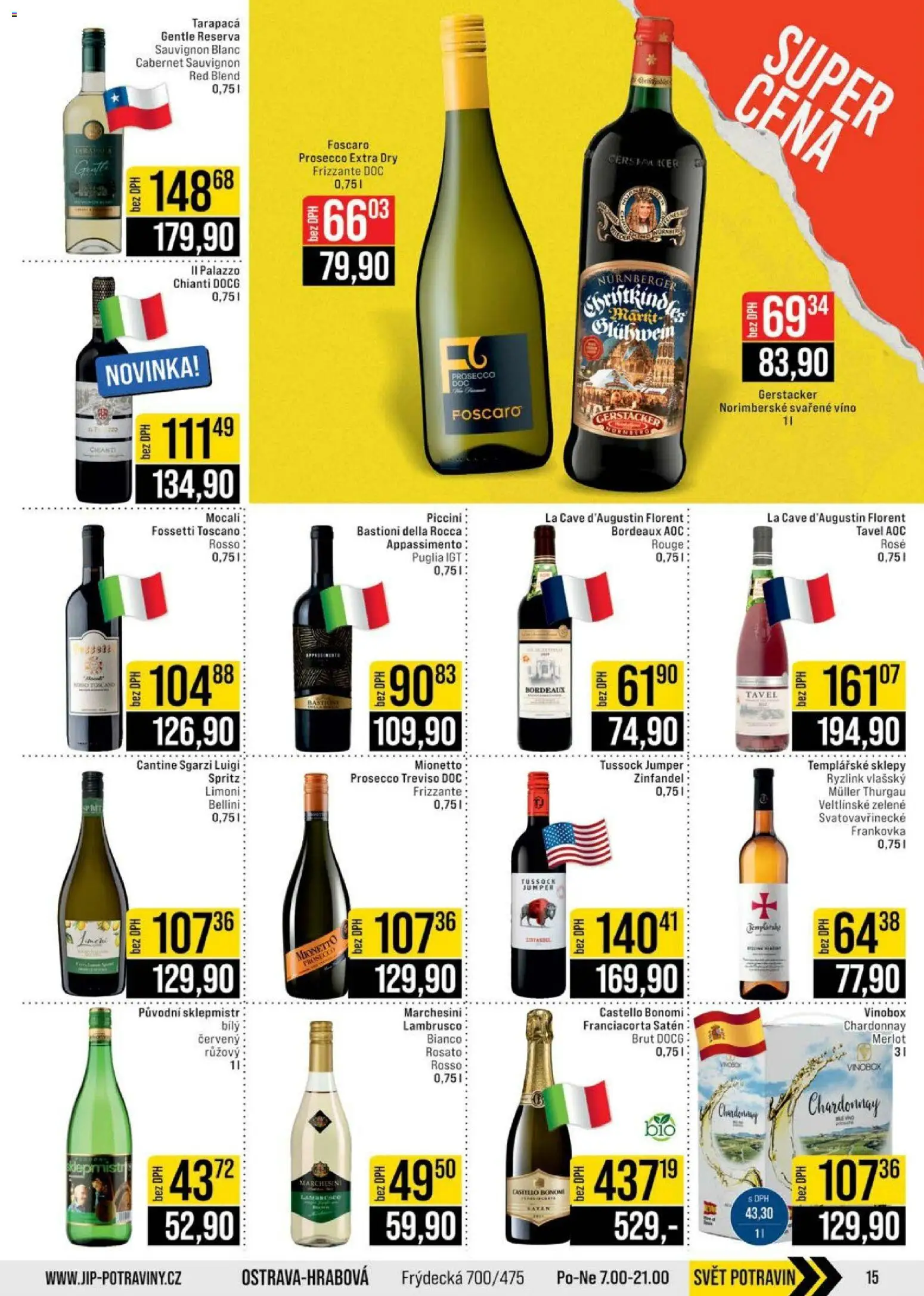 Jip leták - Cash & Carry od 21.01.2026 | Strana: 15 | Produkty: Tarapaca, Sklepmistr, Spritz, Cabernet Sauvignon