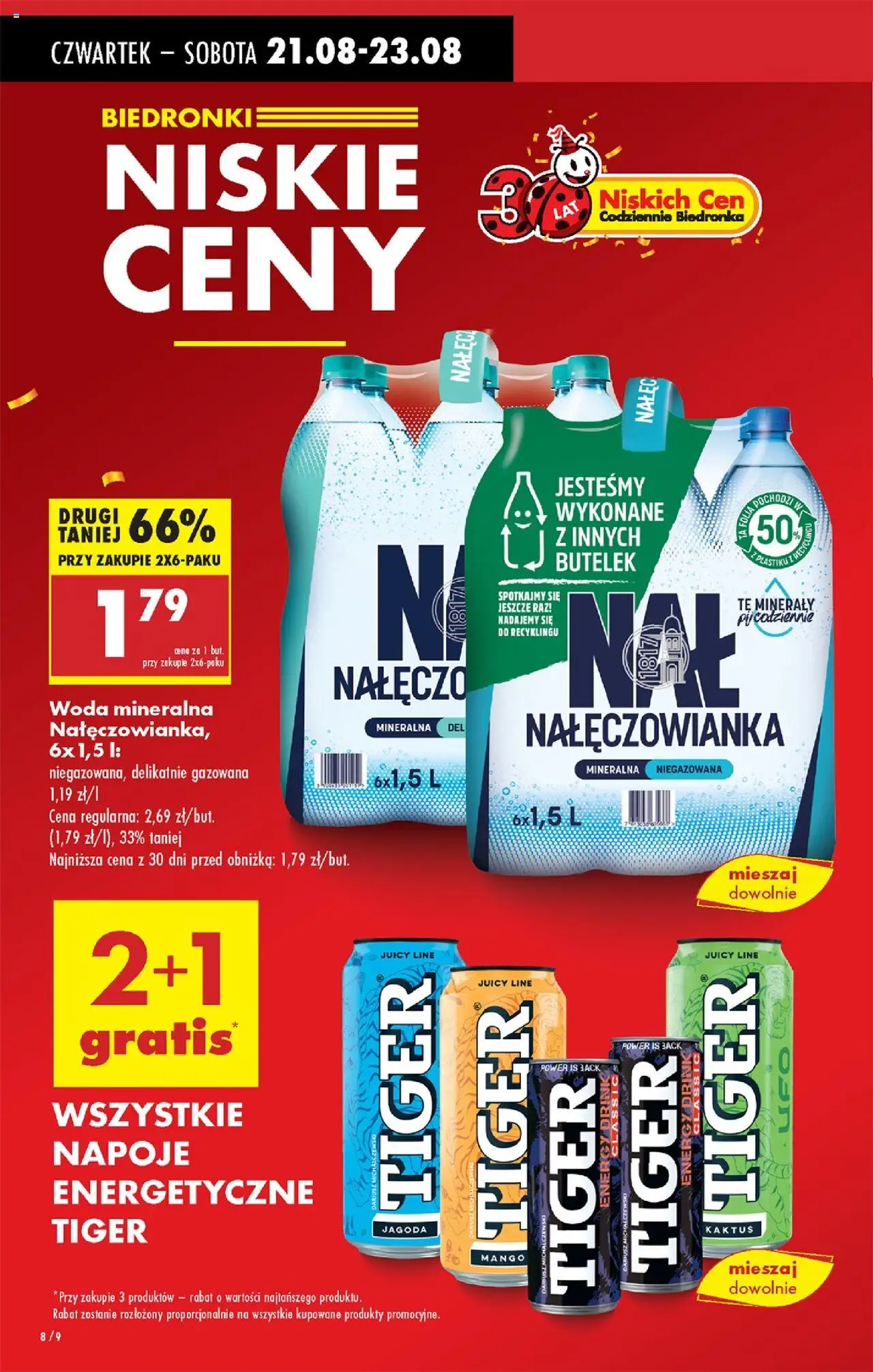 Biedronka gazetka - Oferta w tym tygodniu od 21.08.2025 | Strona: 10 | Produkty: Mango, Napoje, Woda