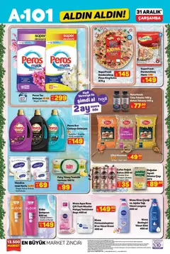 31.12.2025 tarihinden itibaren geçerli olan A101 kataloğu önizlemesi | Sayfa: 2 | Ürünler: Deterjan, Pizza, Çilek, Limon