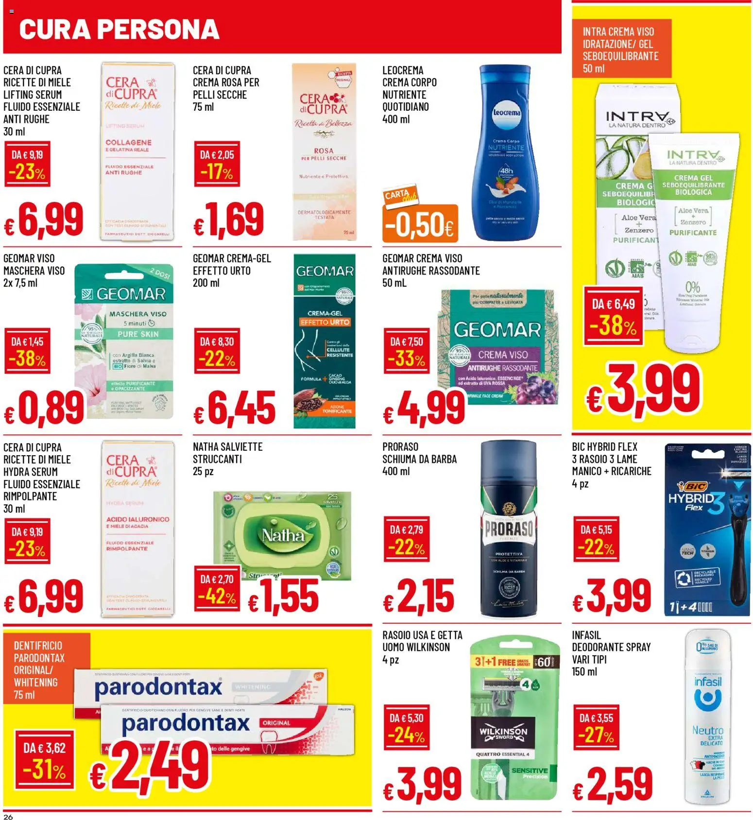 Volantino Galassia del 01.12.2025 | Pagina: 26 | Prodotti: Schiuma da barba, Dentifricio, Pollo, Miele