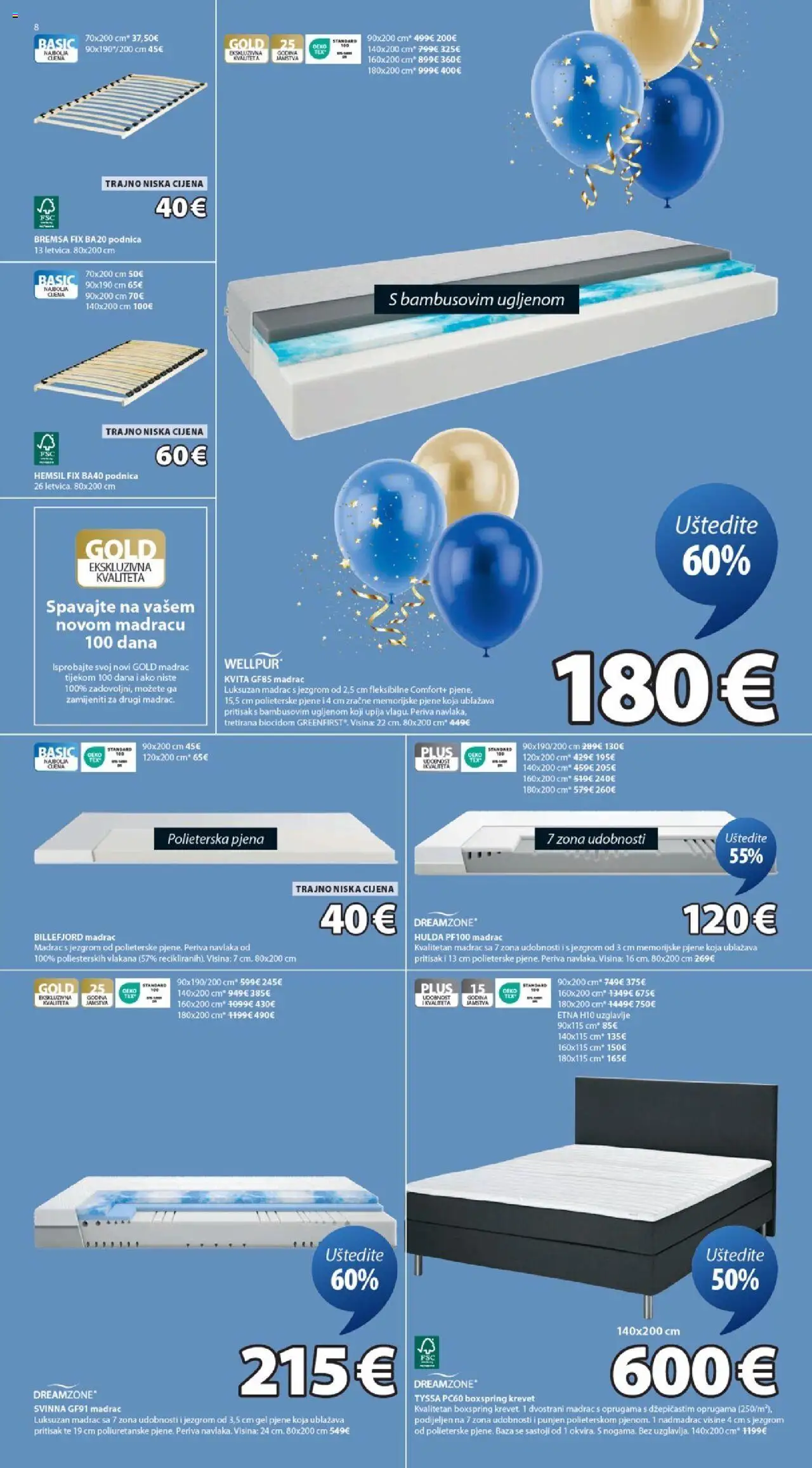 JYSK katalog | vrijedi od 15.10.2025 | Stranica: 8 | Proizvodi: Krevet, Madrac, Nadmadrac