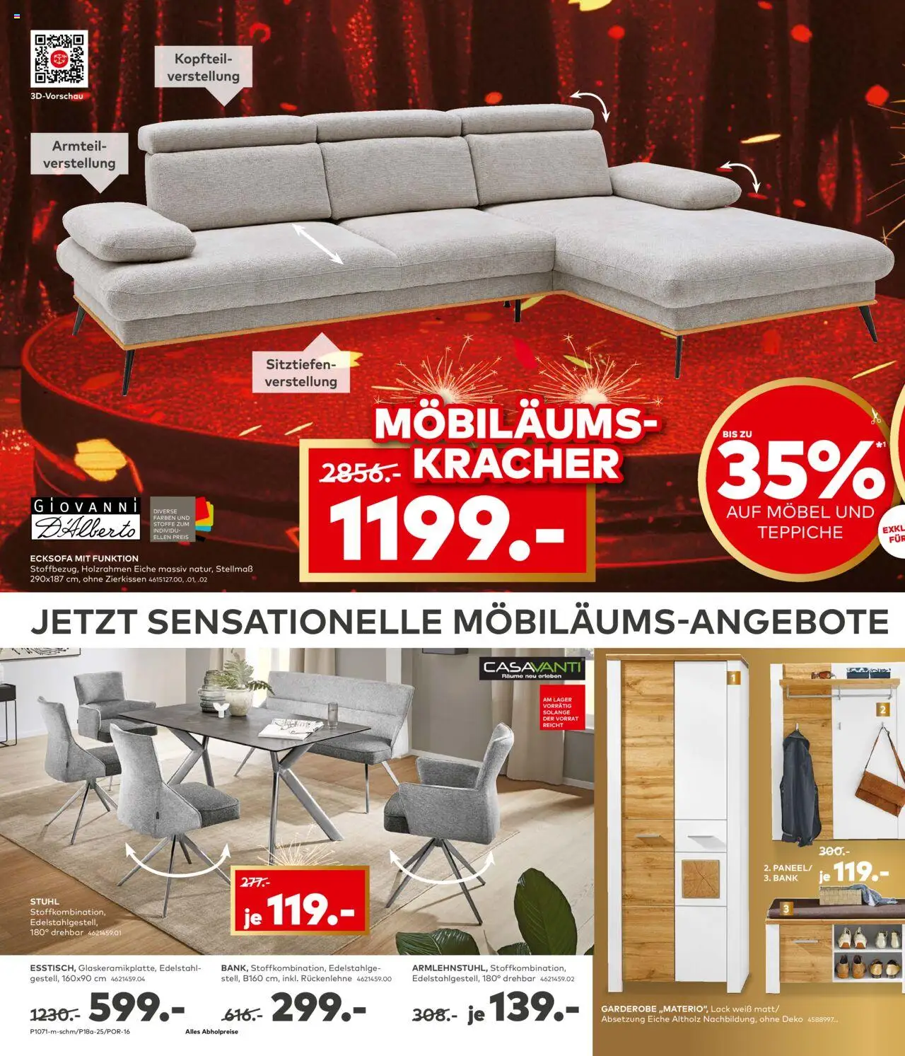 Porta! Möbiläumskracher in allen Abteilungen - Aachen – gültig ab 14.09.2025 | Seite: 2 | Produkte: Ecksofa, Stuhl