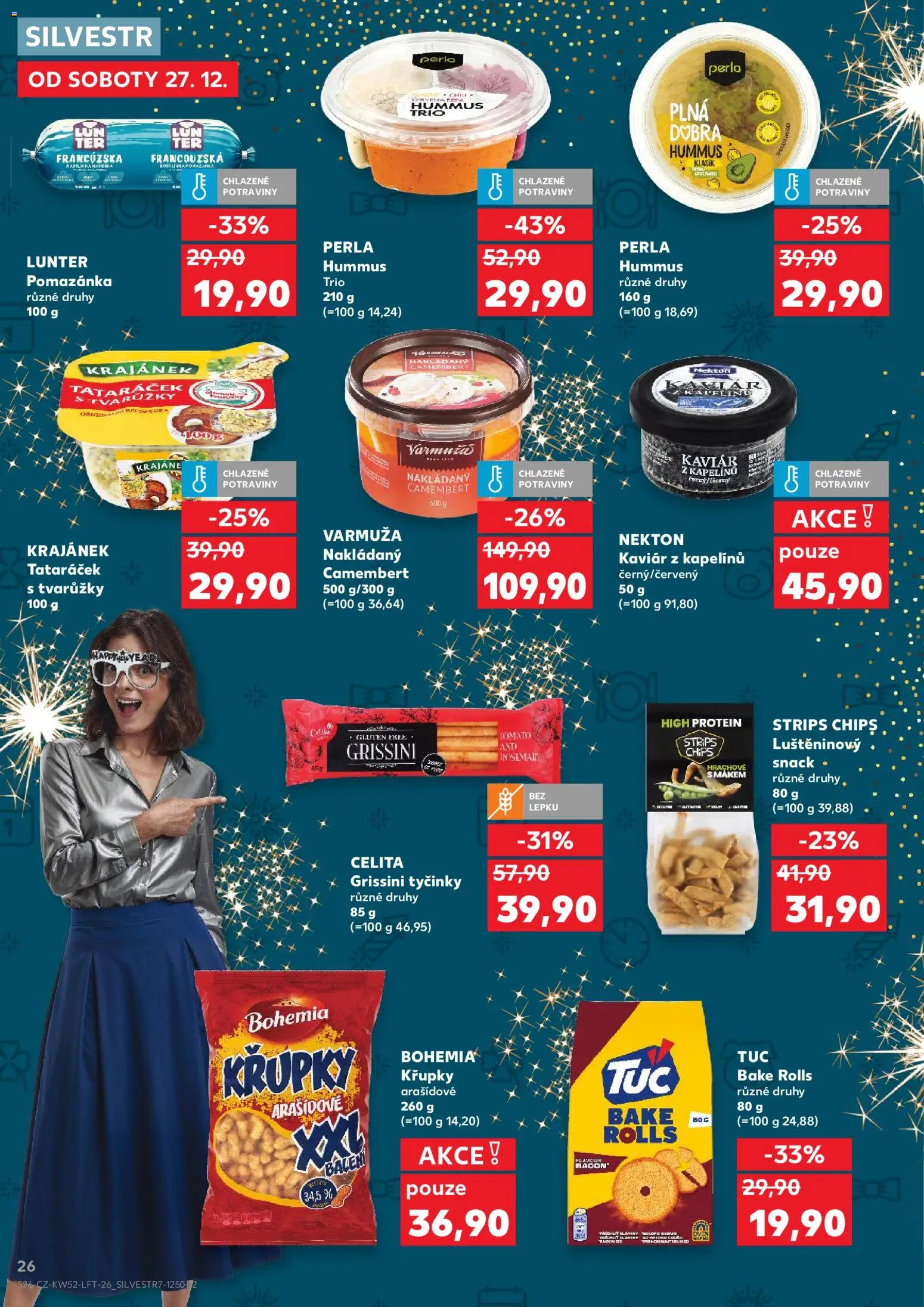 Kaufland leták - Praha 4 od 27.12.2025 | Strana: 26 | Produkty: Grissini, Potraviny, Perla, Camembert