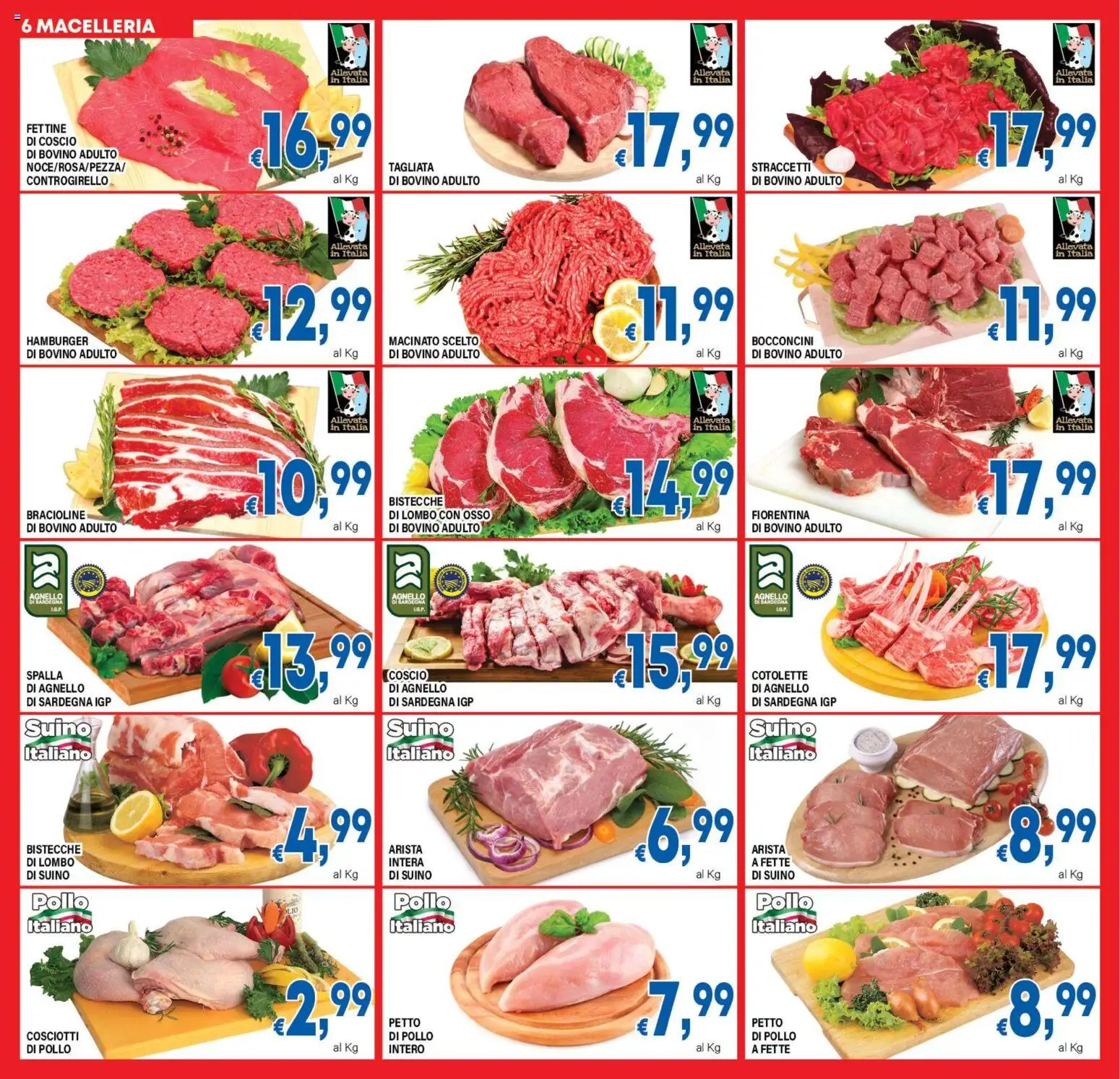 Volantino DEM del 18.11.2025 | Pagina: 6 | Prodotti: Bovino, Agnello, Hamburger, Macinato