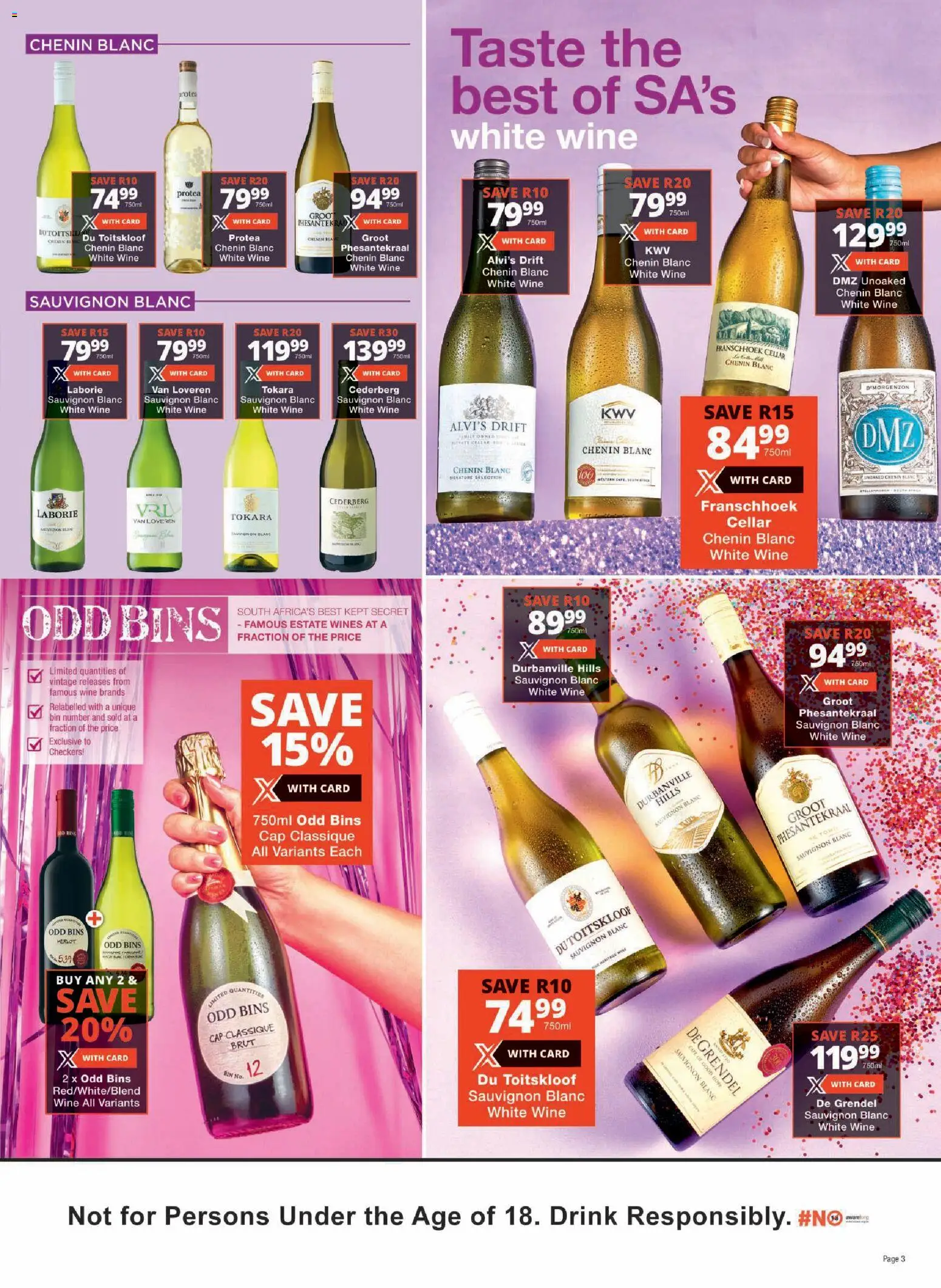 New Checkers catalogue – valid from 23.03.2026 | Page: 3 | Products: Cap, Wine