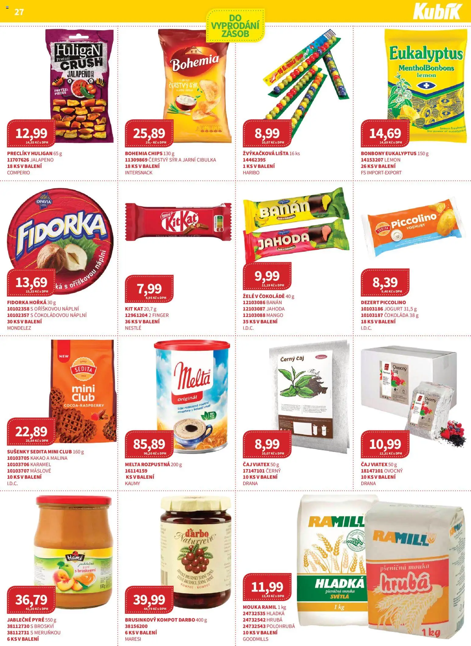 Kubík leták - Velkoobchod 04/2026 od 01.04.2026 | Strana: 27 | Produkty: Jogurt, Čaj, Čerstvý sýr, Fidorka