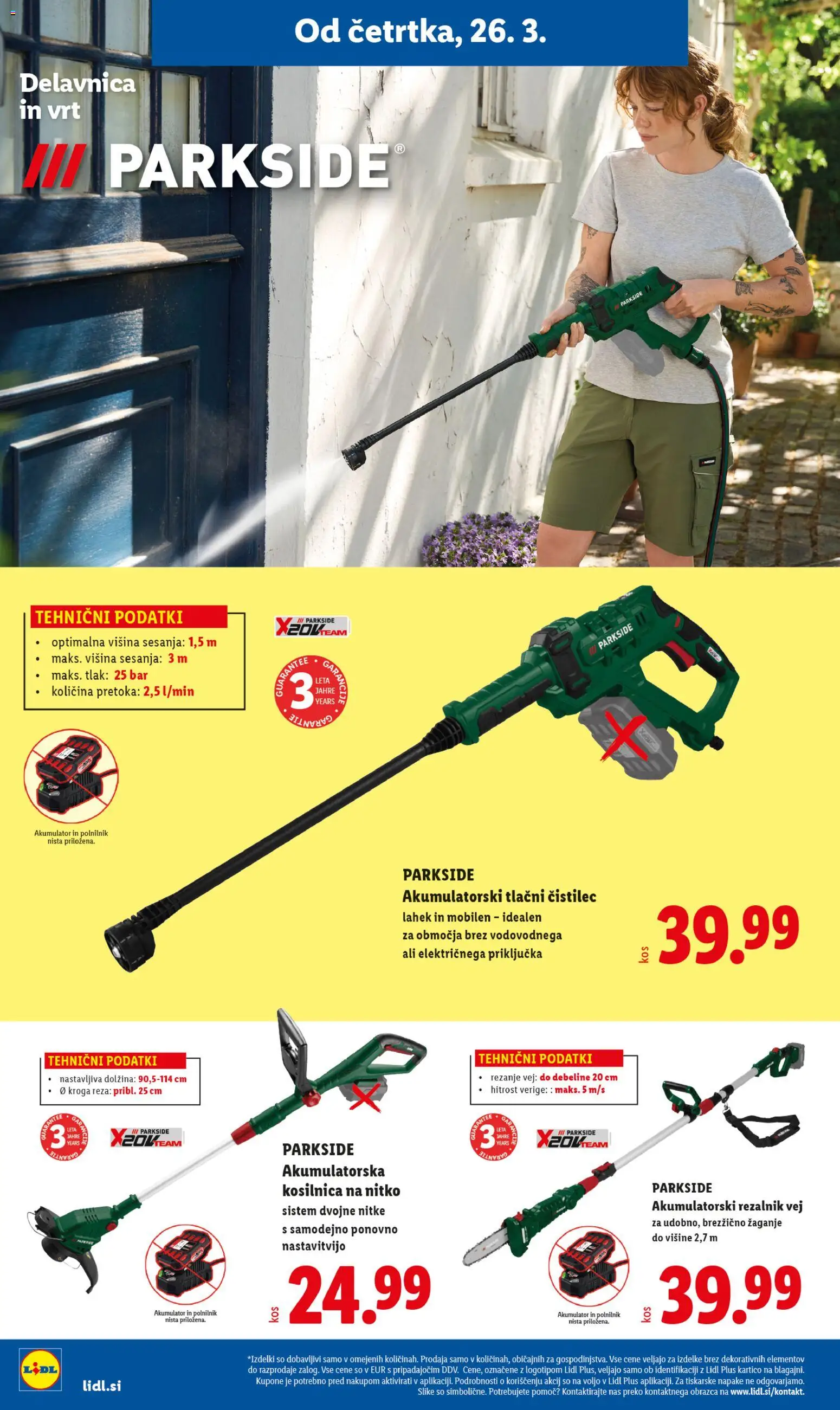 Novi Lidl katalog ponudbe – veljaven od 20.04.2026 | Stran: 18 | Izdelki: Rezalnik, Kosilnica, Akumulator, Polnilnik