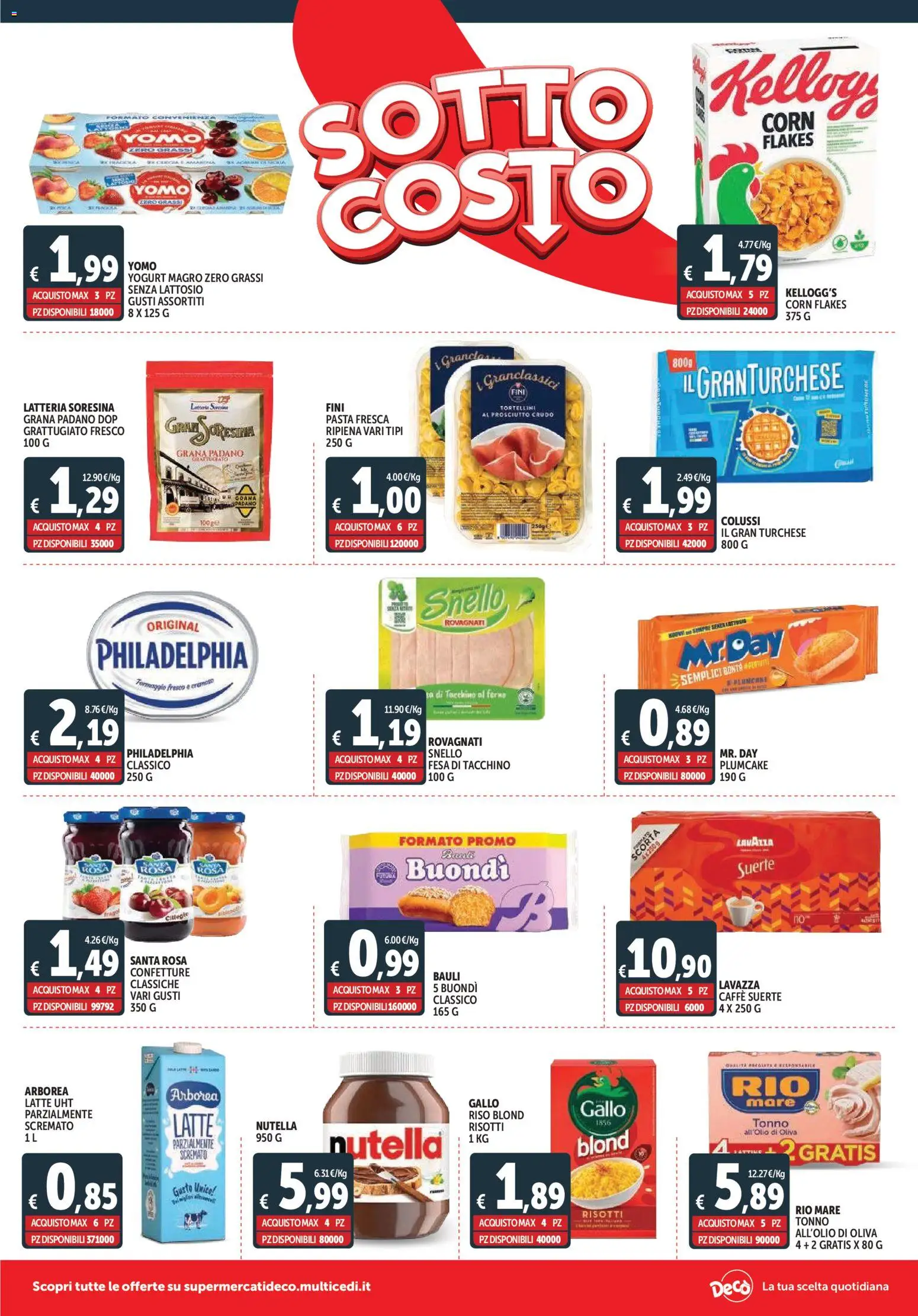 Volantino Decò del 07.11.2025 | Pagina: 2 | Prodotti: Tacchino, Nutella, Tonno, Plumcake