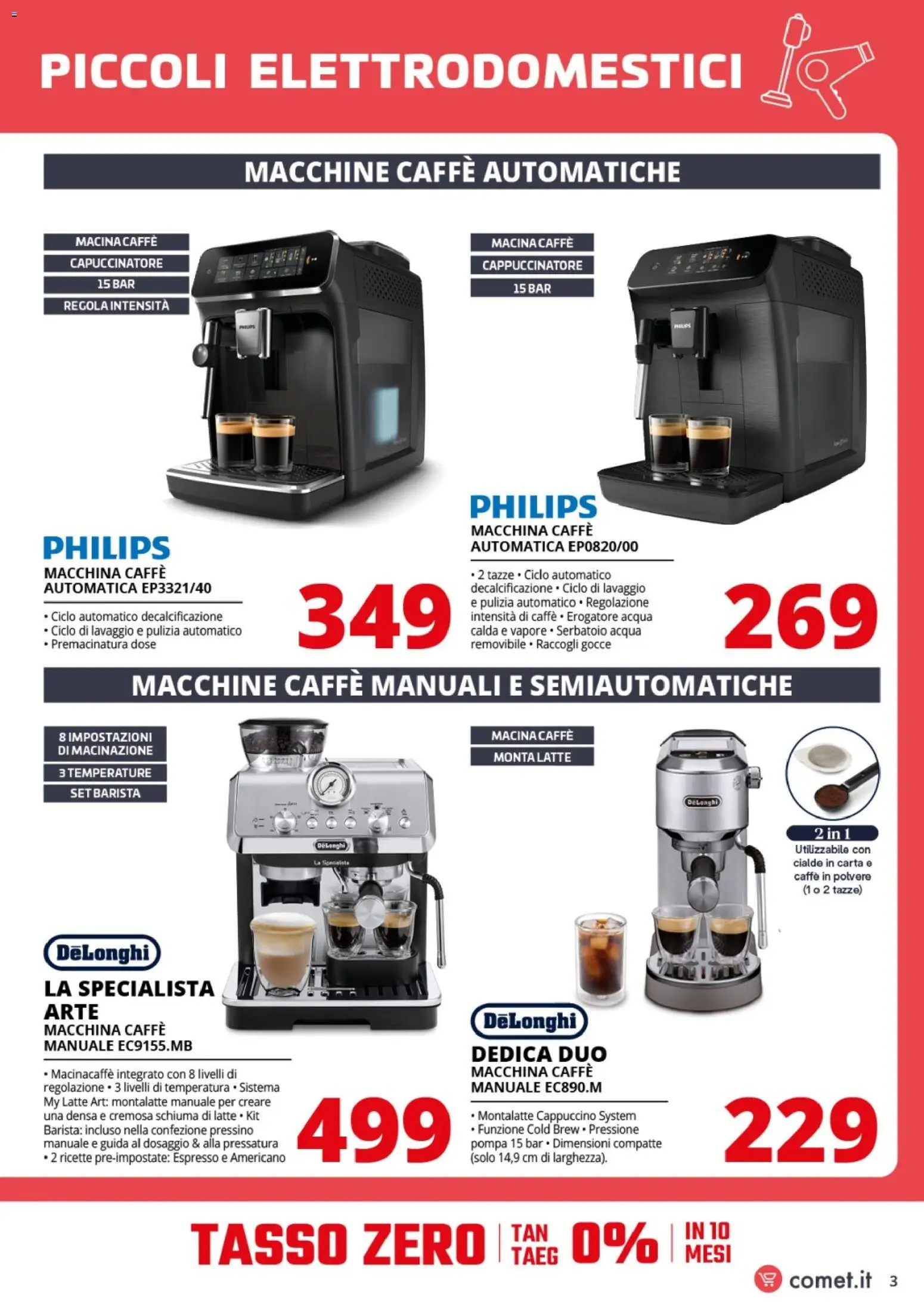 Volantino Comet del 23.01.2026 | Pagina: 3 | Prodotti: Caffè, Acqua, Latte