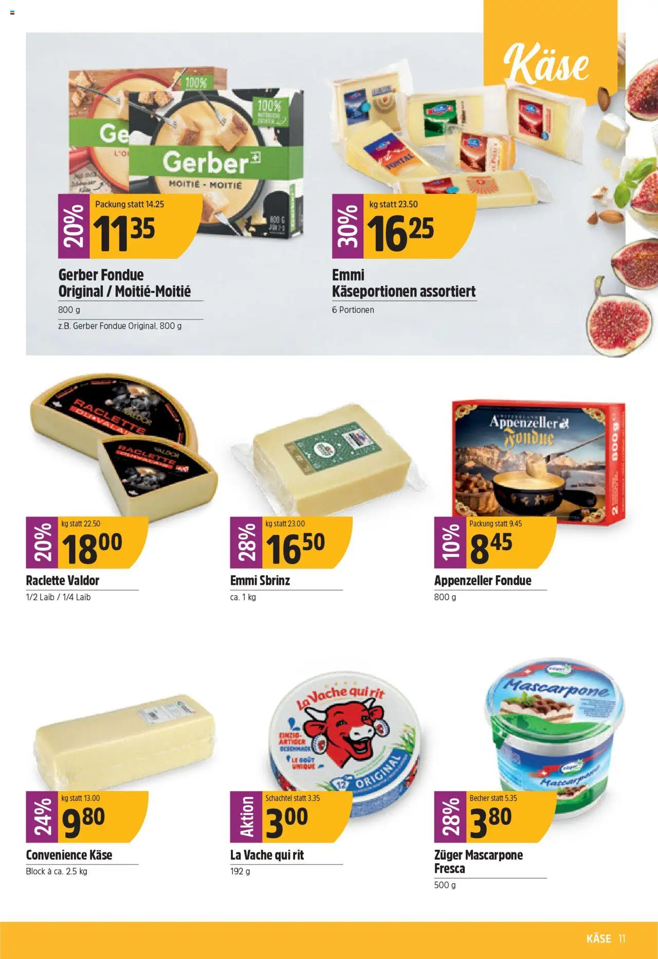 TopCC Aktionen – gültig ab 15.09.2025 | Seite: 11 | Produkte: Mascarpone, Käse, Raclette, Fondue