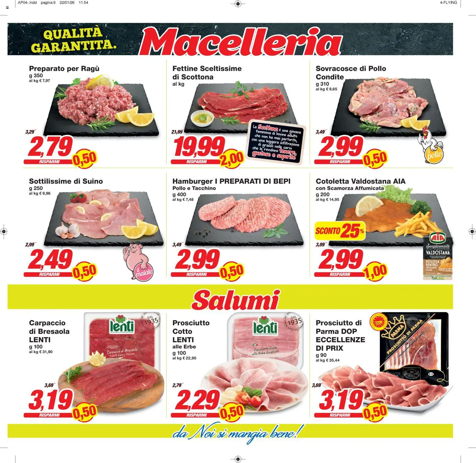 Volantino Prix del 03.02.2026 | Pagina: 9 | Prodotti: Bovino, Prosciutto di Parma, Suino, Tacchino