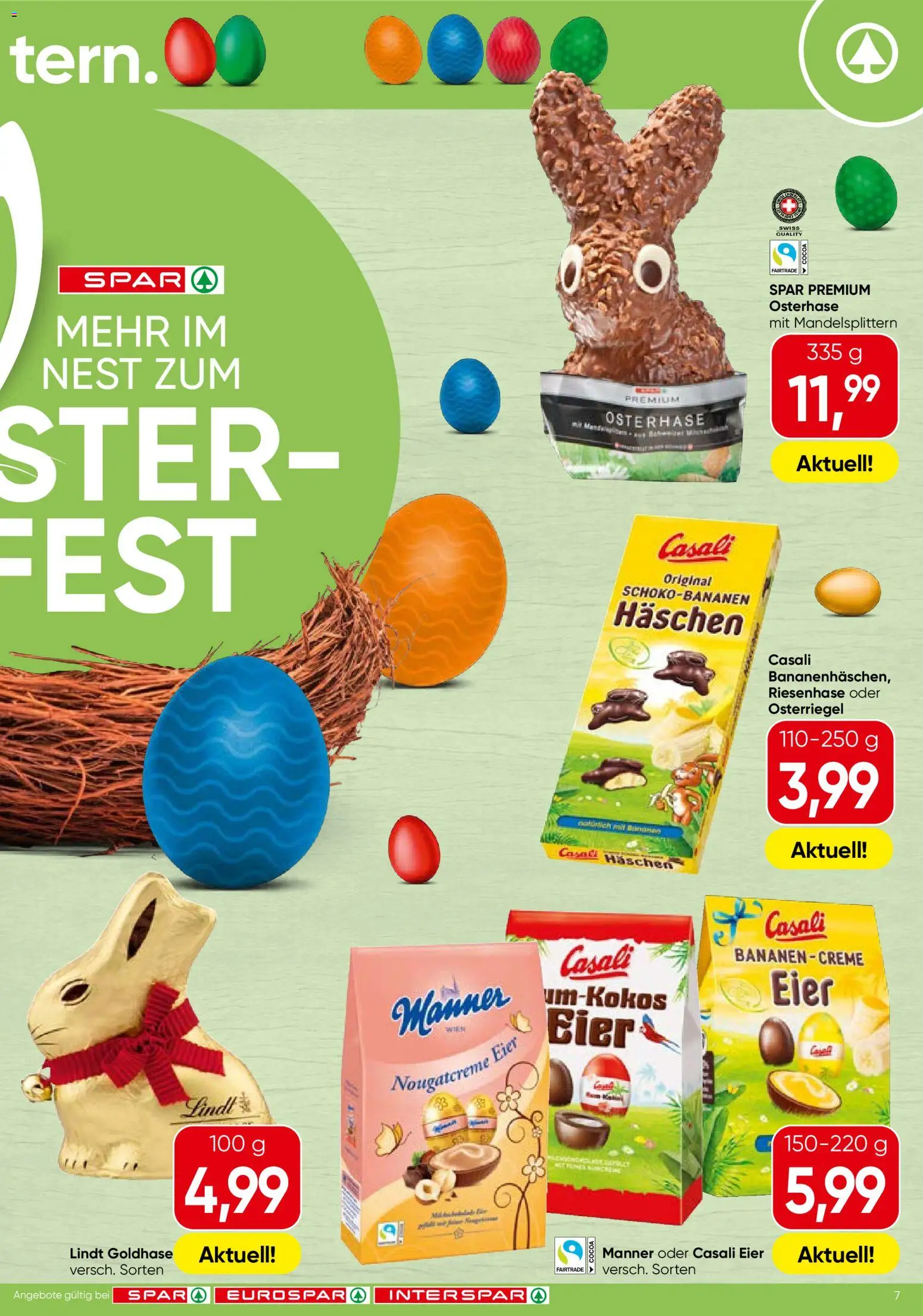 Spar Flugblatt - Wien gültig ab 26.02.2026 | Seite: 7 | Produkte: Creme, Eier, Bananen
