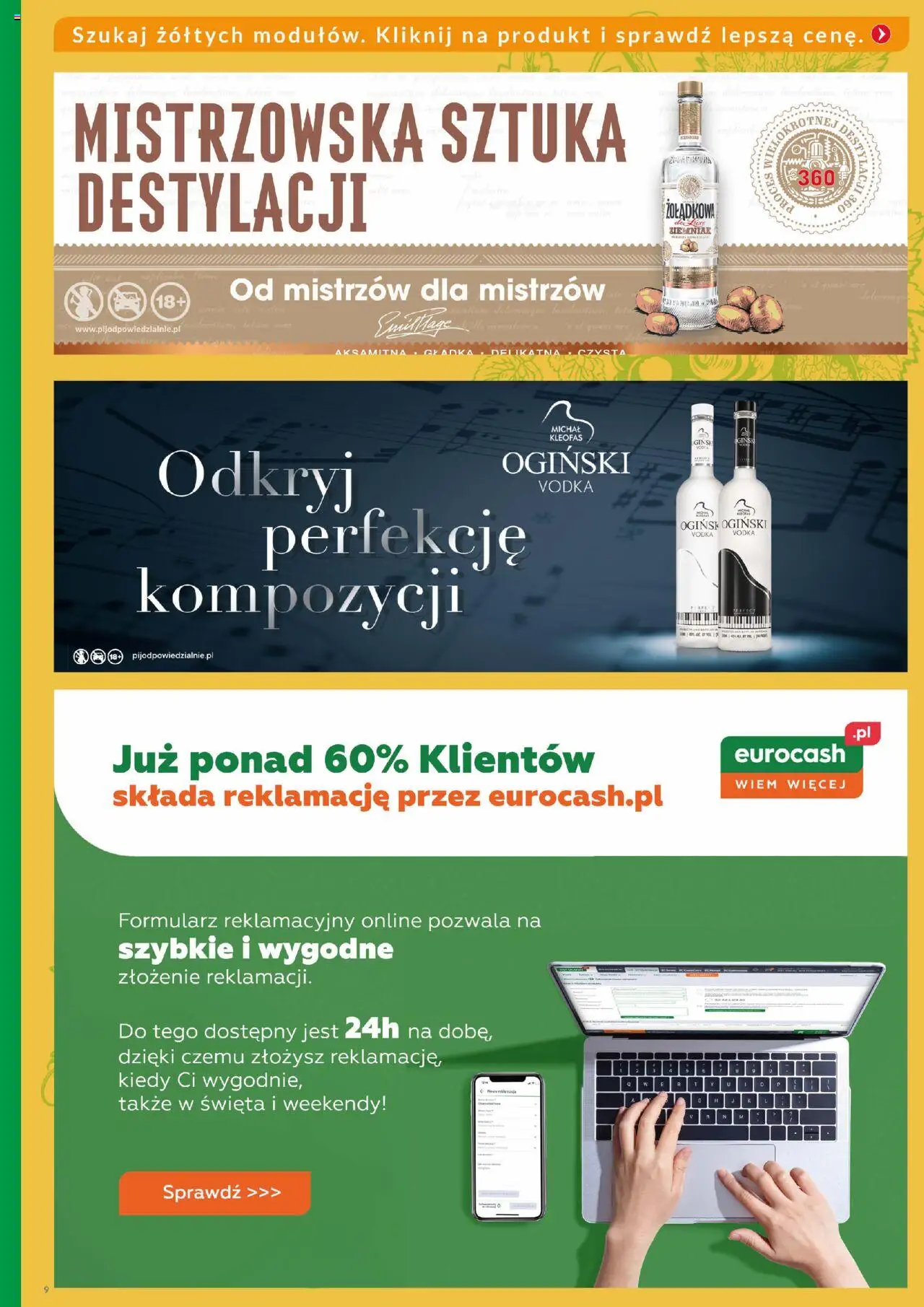 Eurocash Gazetka - Katalog Alkoholowy od 01.06.2025 | Strona: 9 | Produkty: Ogiński, Vodka