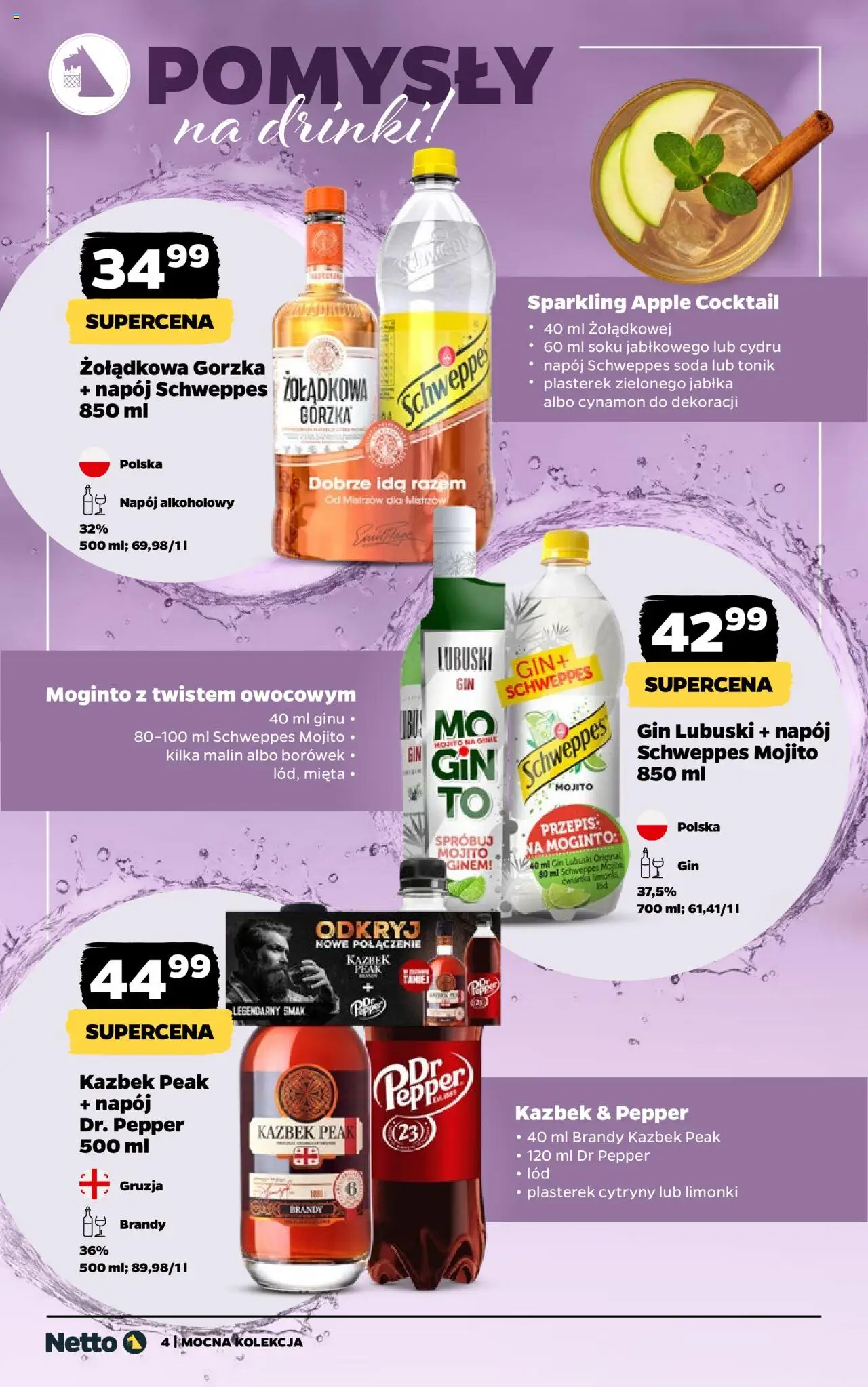 Netto gazetka - Alkohole mocne od 29.09.2025 | Strona: 4 | Produkty: Gin Lubuski, Cytryny, Gin, Tonik