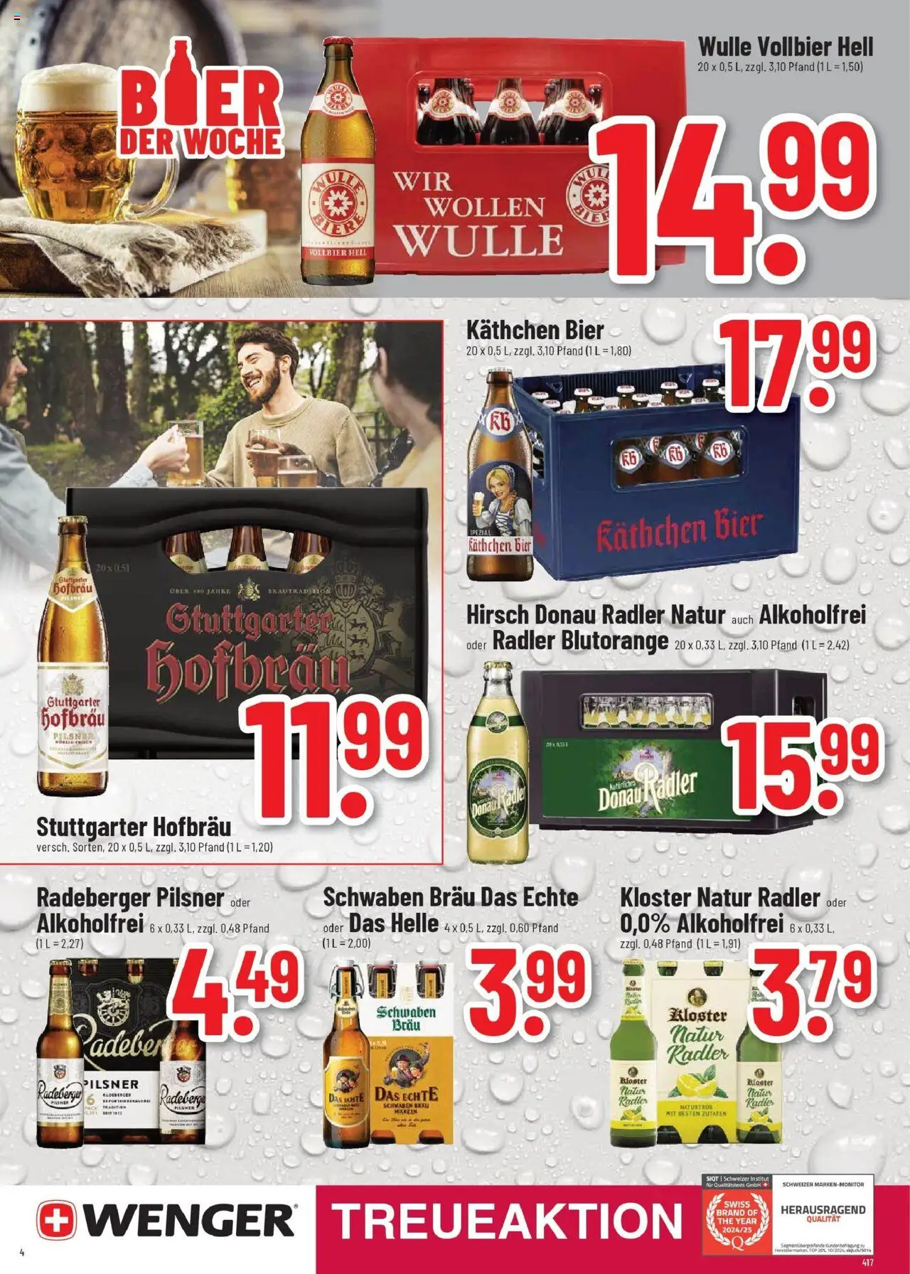Trinkgut prospekt Großbottwar	 - gültig ab dem 06.07.2025 | Seite: 4 | Produkte: Top, Bier, Radler, Radeberger pilsner