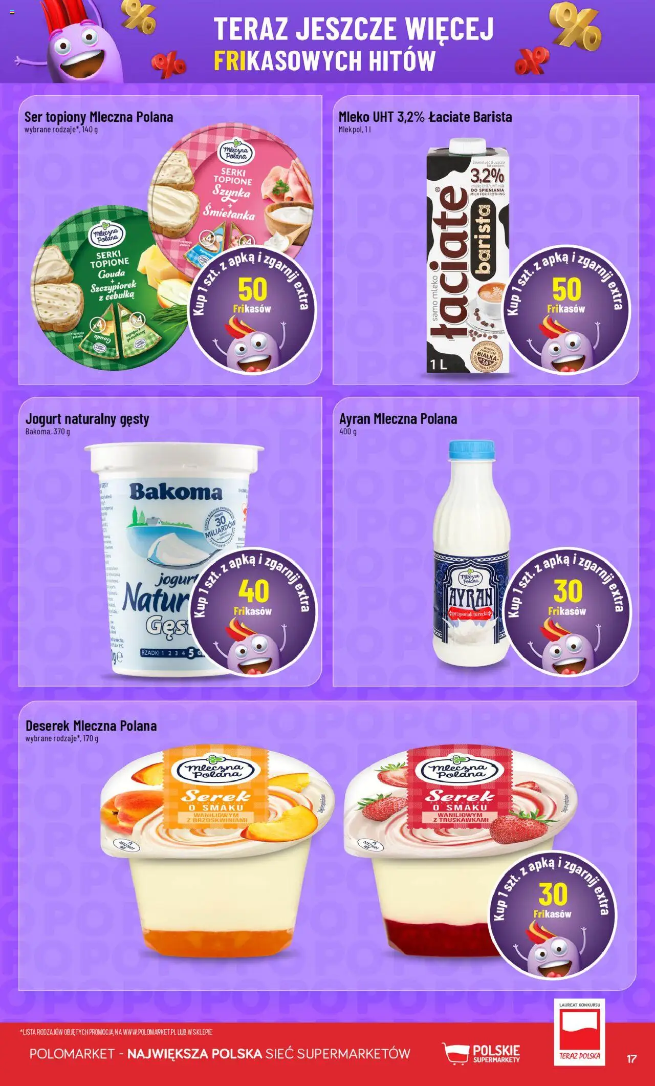 POLOmarket Gazetka - Frikasowe Hity od 22.10.2025 | Strona: 17 | Produkty: Ser topiony, Szynka, Ser, Jogurt