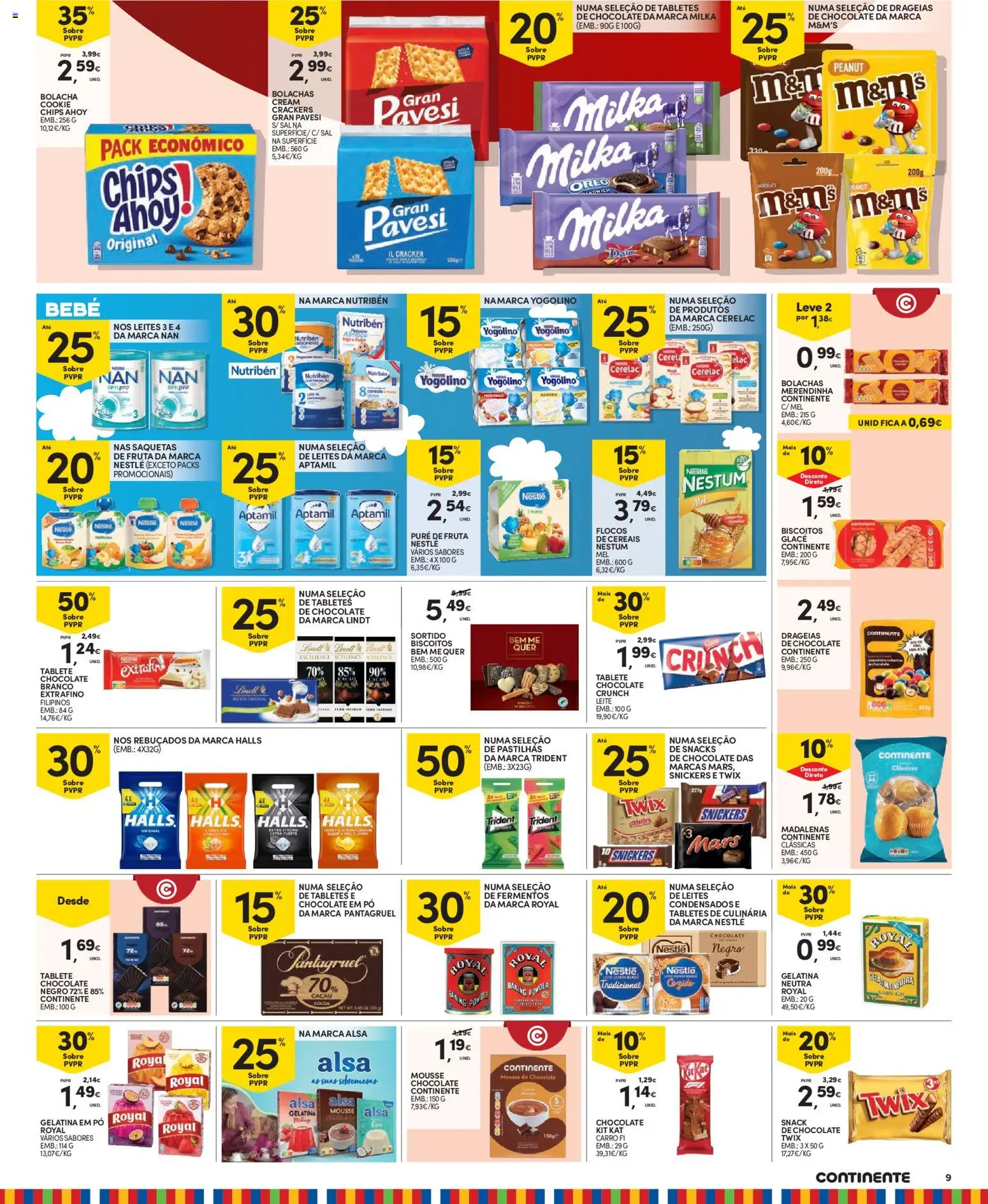 Continente Madeira │ válido de 14.04.2026 | Página: 9 | Produtos: Mousse de chocolate, Banana, Pó, Sal