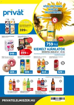 PRIVÁT Akciós újság - amely érvényes a következő dátumtól: 17.07.2025