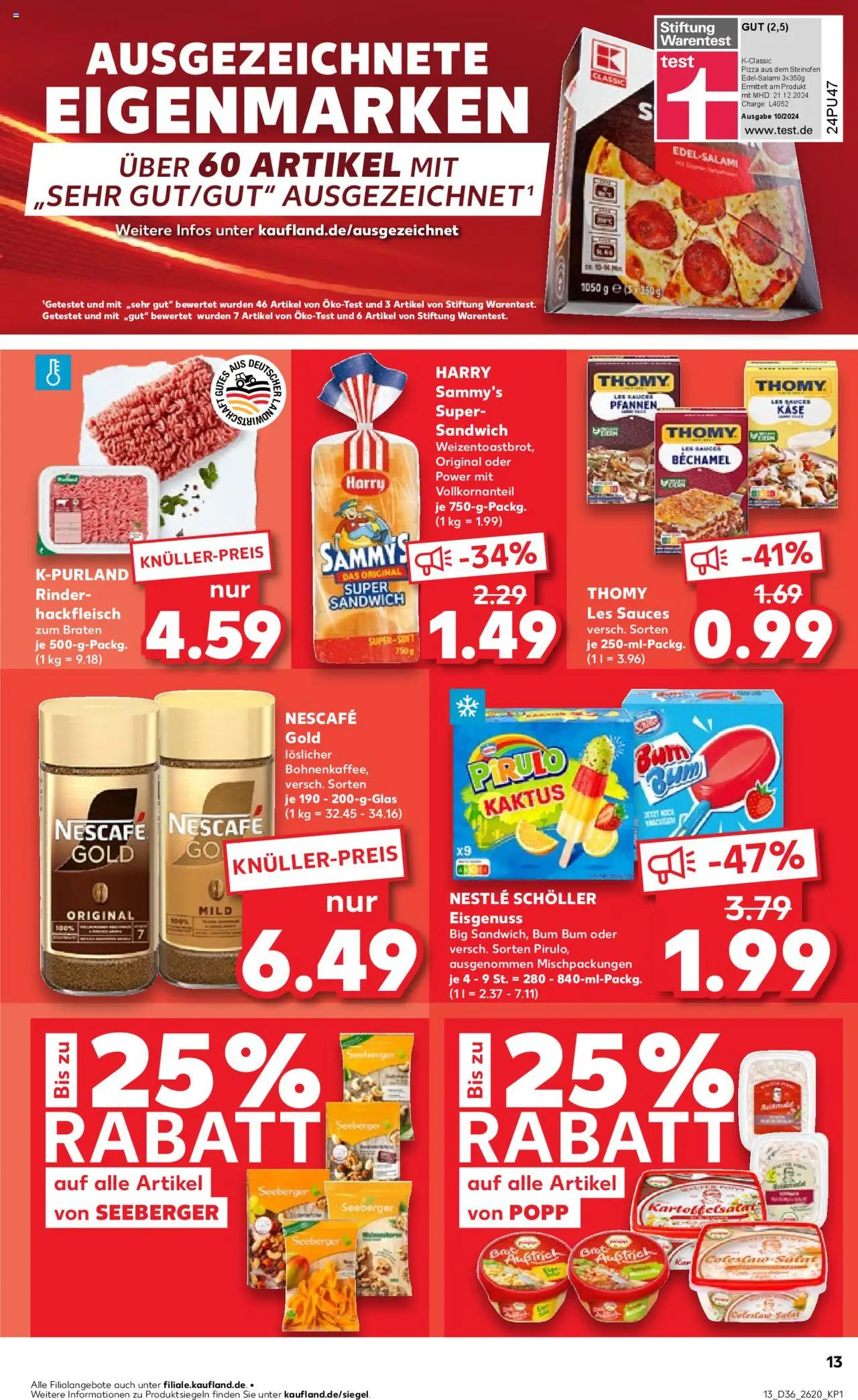 Kaufland prospekt Zeitz	 – gültig ab 07.09.2025 | Seite: 13 | Produkte: Nescafe, Thomy les sauces, Pizza, Nescafe gold