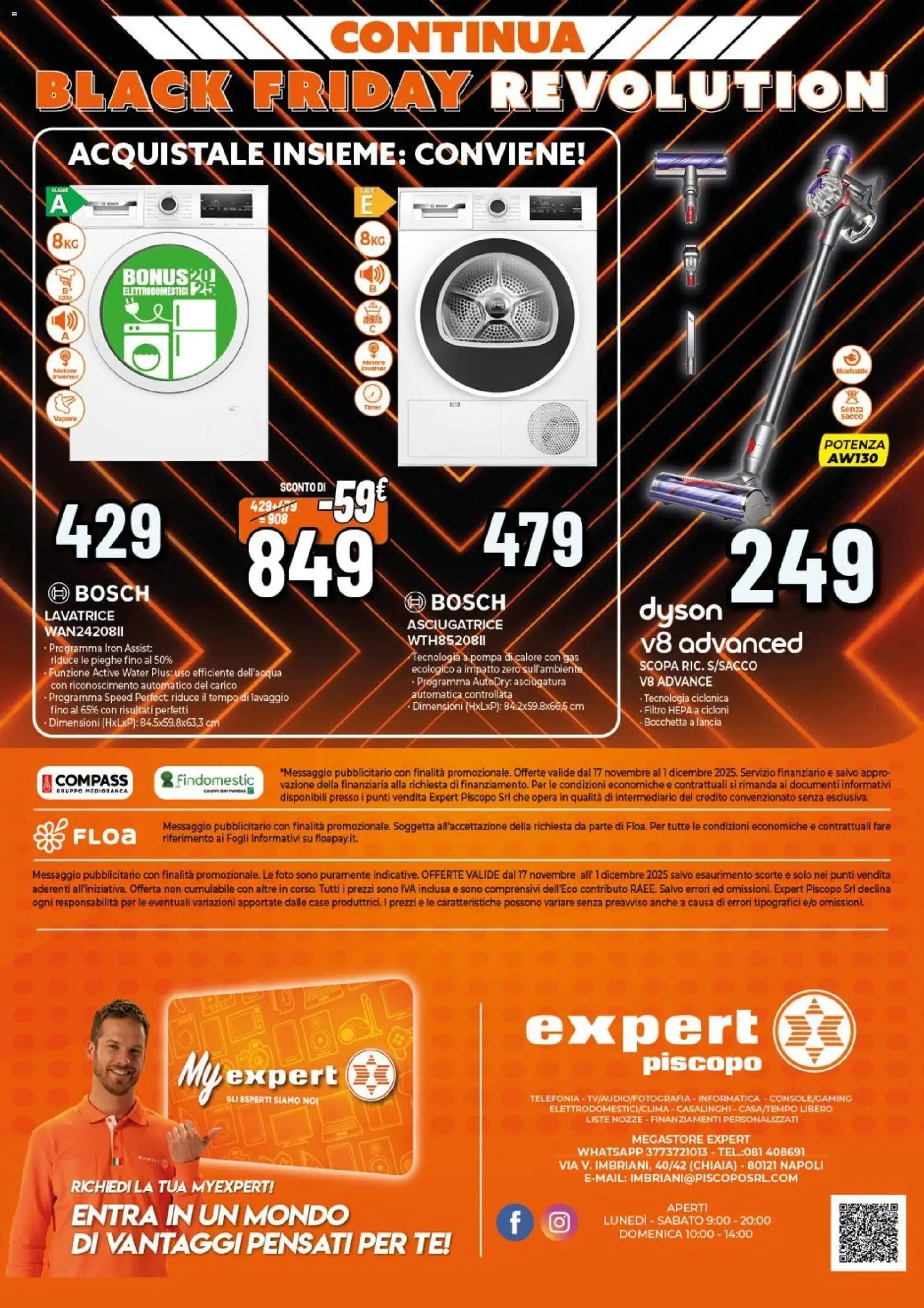 Volantino Expert del 17.11.2025 | Pagina: 16 | Prodotti: Tè, Lavatrice, Asciugatrice, Dyson