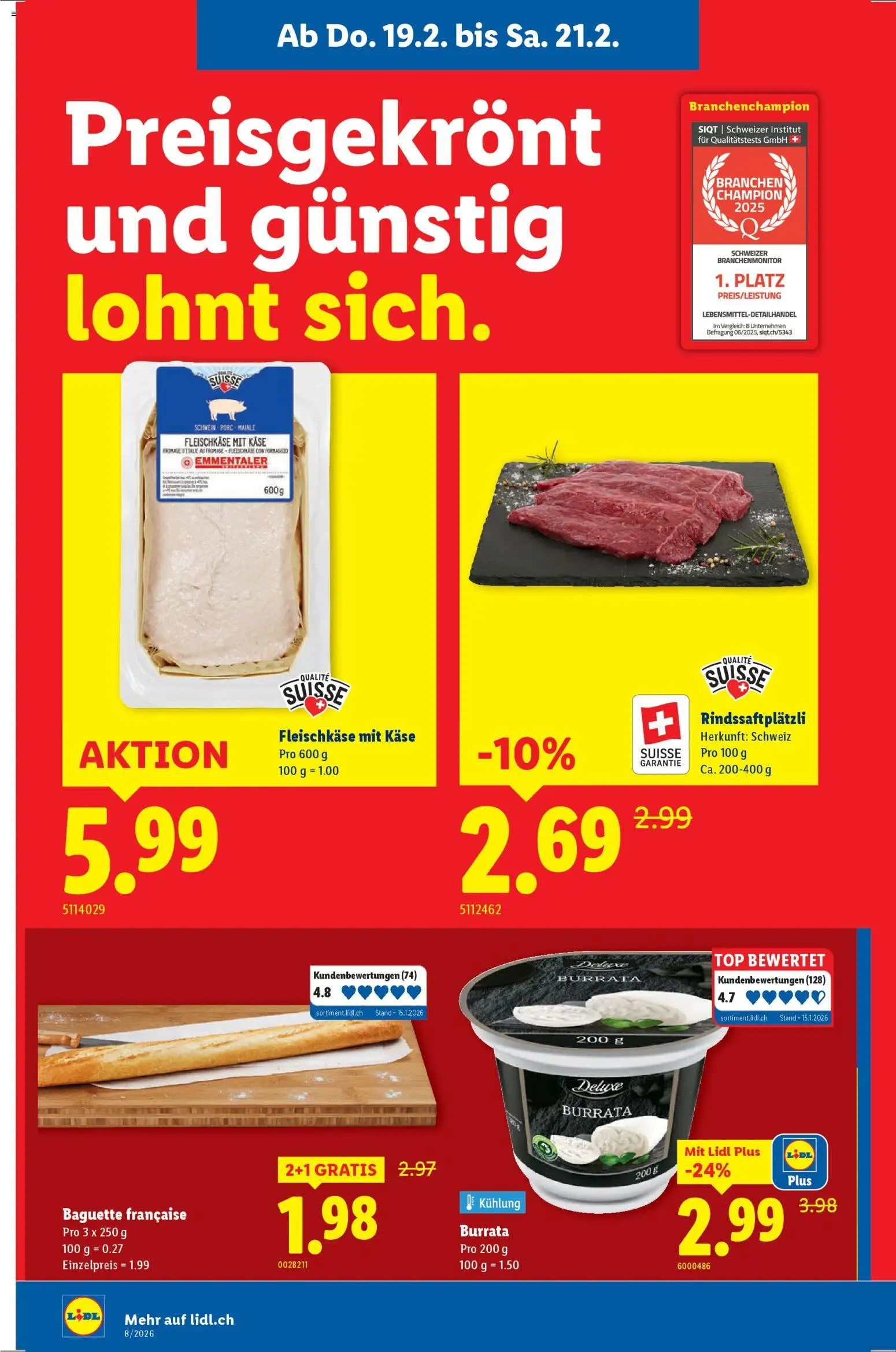 Lidl Aktionen – gültig ab 19.02.2026 | Seite: 4 | Produkte: Baguette, Fennikel, Käse, Top