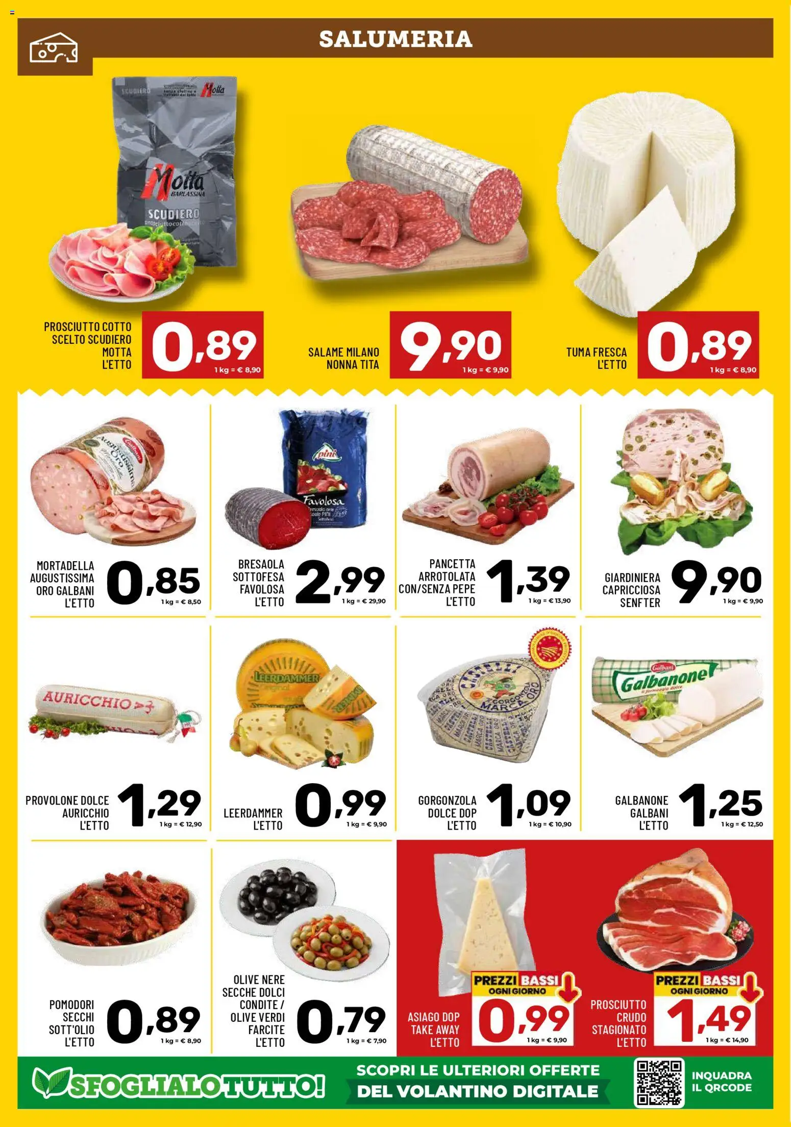 Volantino Il Centesimo del 13.02.2026 | Pagina: 2 | Prodotti: Bresaola, Olive, Mortadella, Gorgonzola