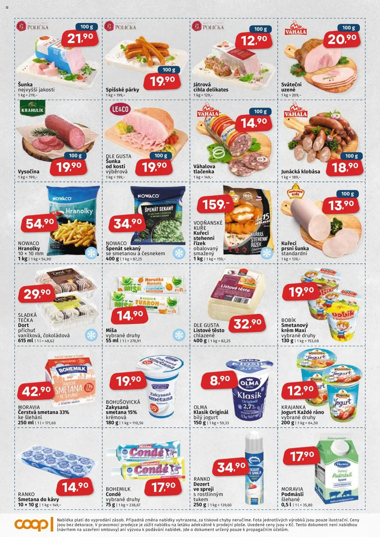 Coop leták - Východočeský region od 24.09.2025 | Strana: 2 | Produkty: Polička, Vysočina, Bílý jogurt, Těsto