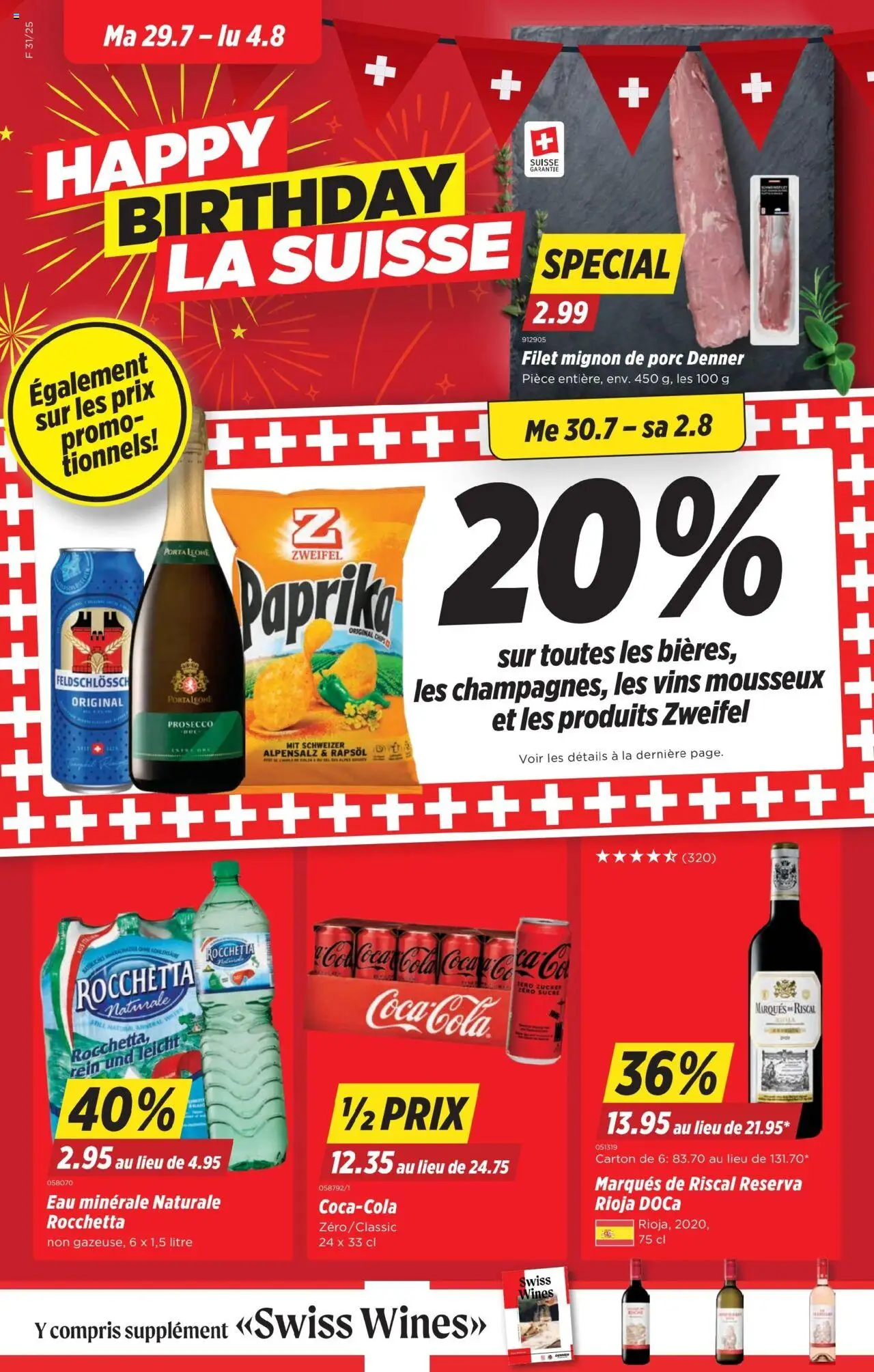 Denner Aktionen FR ab 29.07.2025 | Seite: 1 | Produkte: Rapsöl, Chips