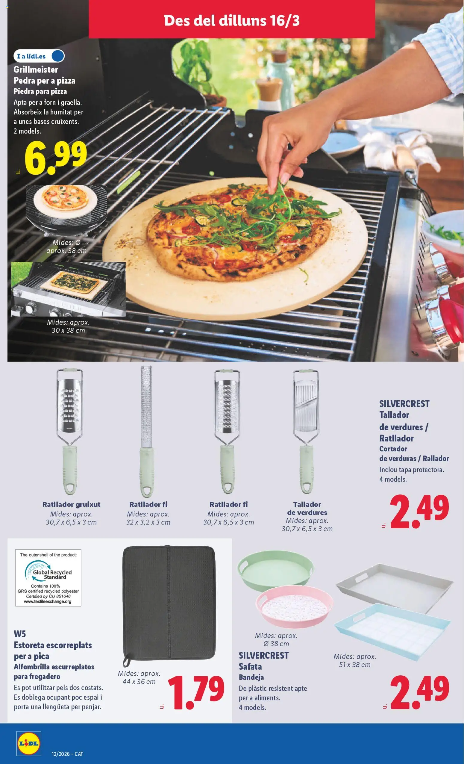 Lidl folleto de bazar │ válido desde el 16.03.2026 | Página: 8 | Productos: Fregadero, Alfombrilla, Pizza, Bandeja
