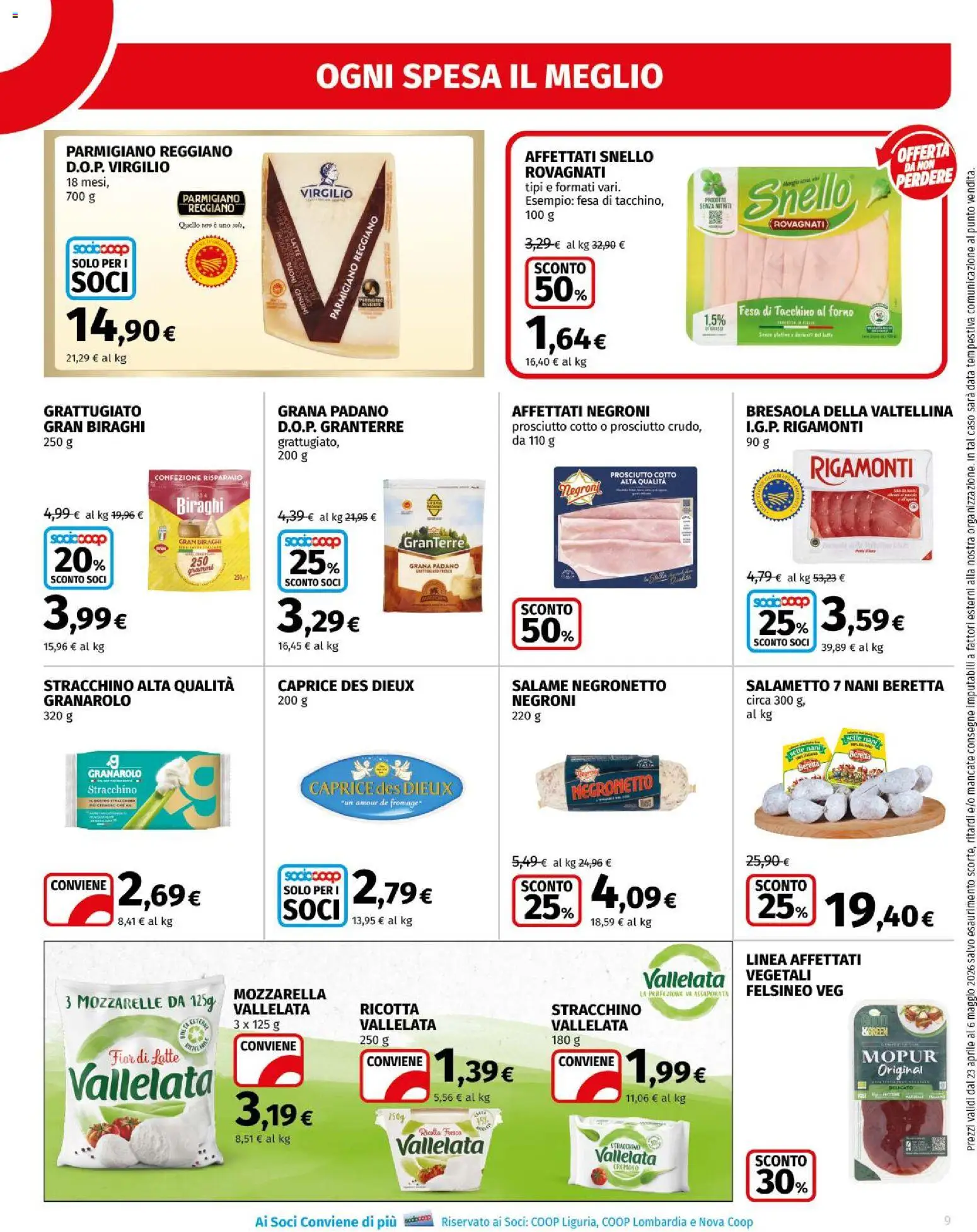 Volantino Ipercoop del 23.04.2026 | Pagina: 9 | Prodotti: Salame, Bresaola, Data, Forno