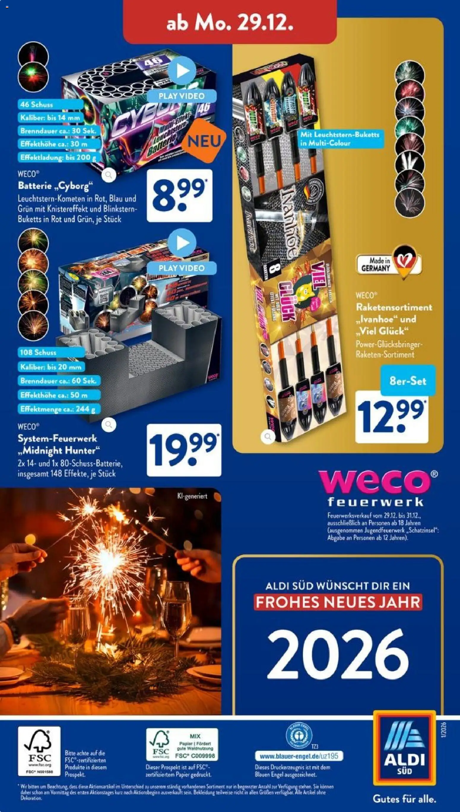 Aldi Süd Prospekt 	 – gültig ab 29.12.2025 | Seite: 36 | Produkte: Batterie, Bekleidung, Video