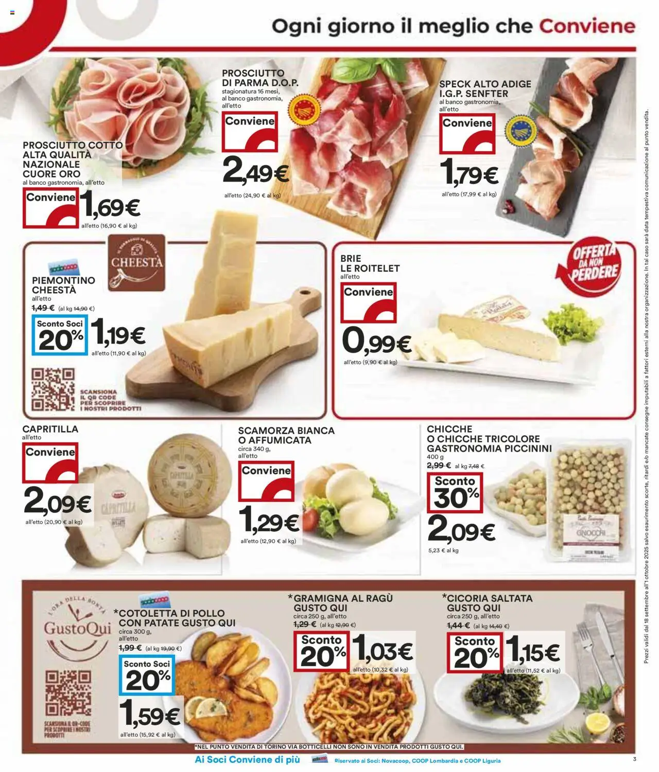 Volantino COOP del 18.09.2025 | Pagina: 3 | Prodotti: Pollo, Patate, Data, Ragú
