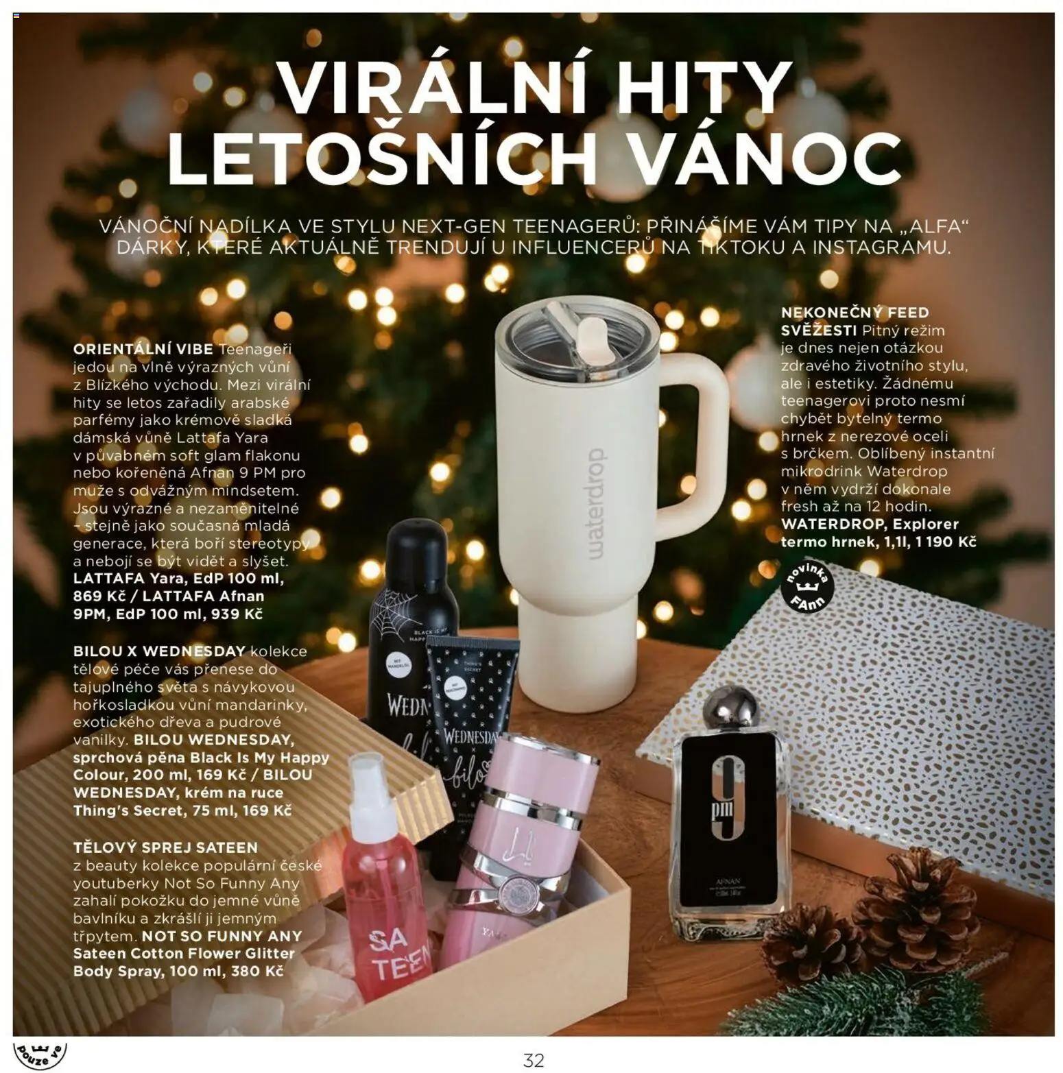 FAnn katalog Vánoce 2025 od 30.10.2025 | Strana: 32 | Produkty: Hrnek, Krém, Parfémy, Waterdrop