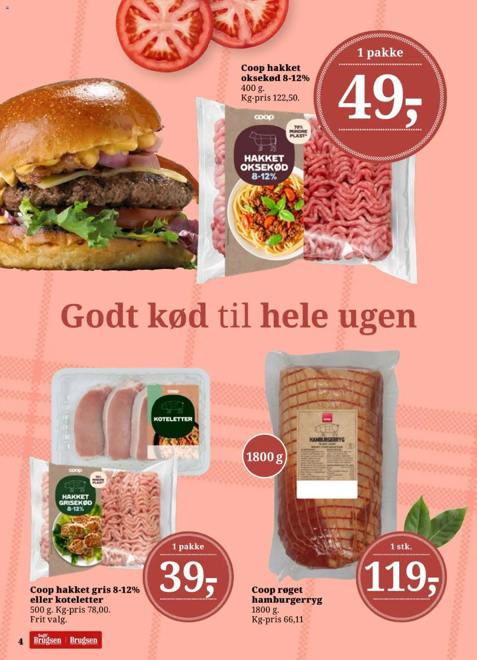 Dagli'Brugsen tilbudsavis – gyldig fra 10.04.2026 | Side: 6 | Produkter: Koteletter, Oksekød, Hamburgerryg