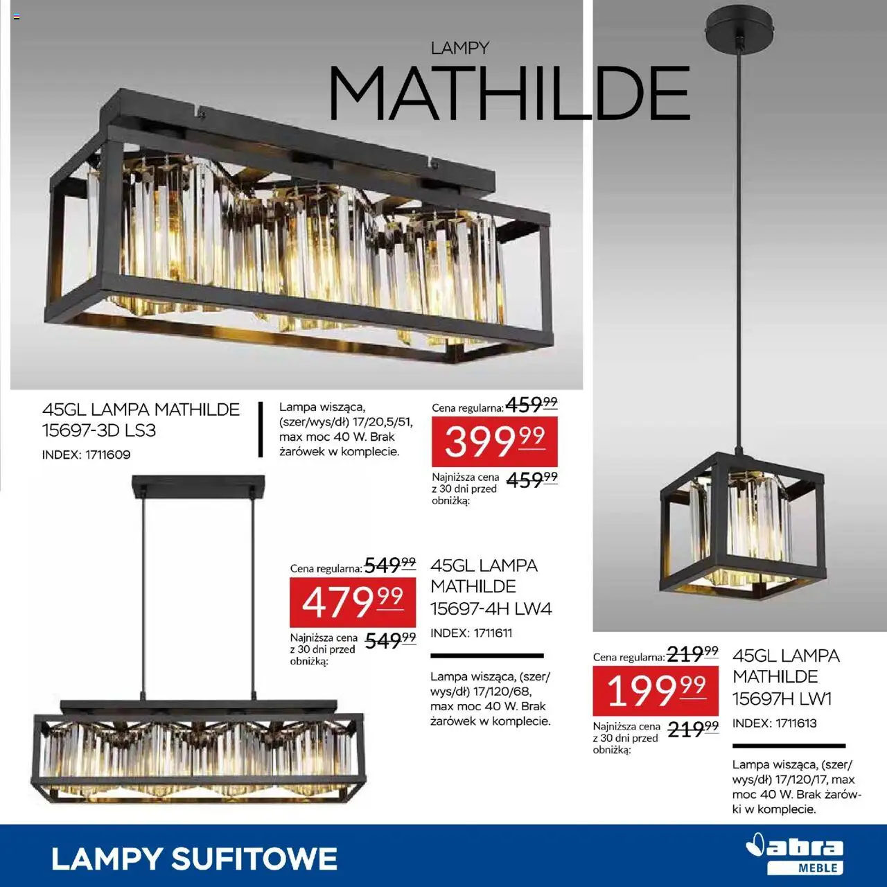 Abra meble Gazetka od 23.09.2025 | Strona: 3 | Produkty: Lampa