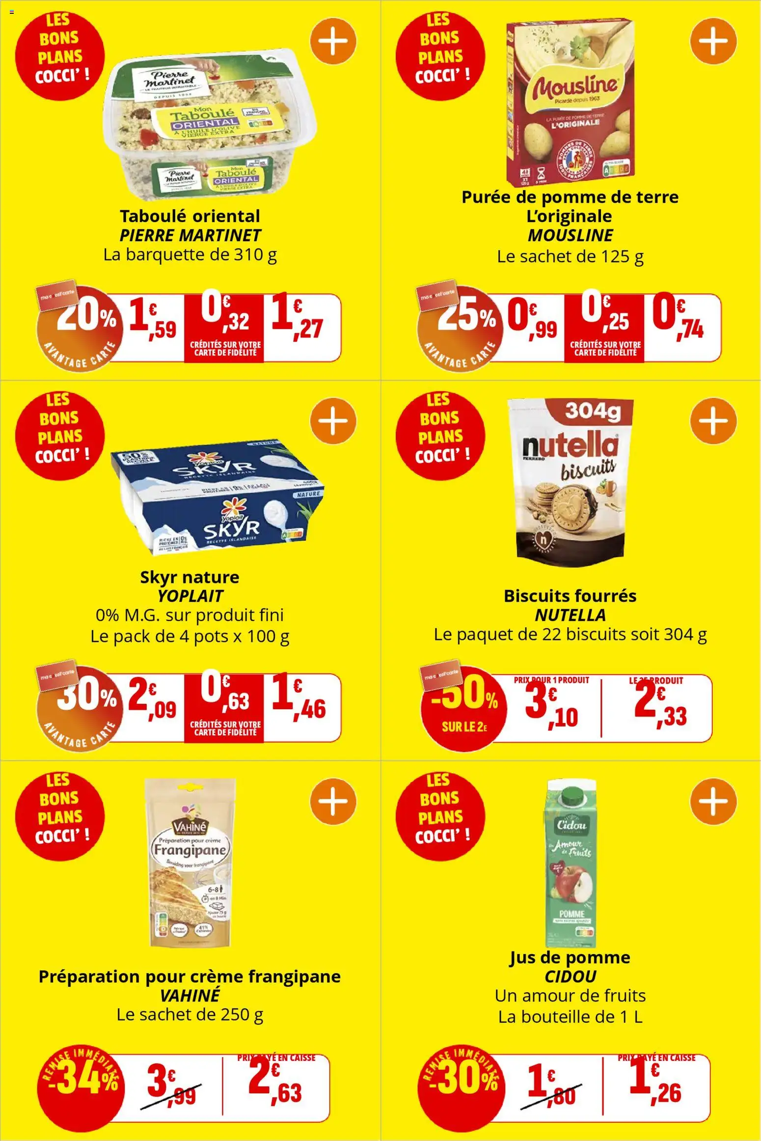 {H1} | Page: 3 | Produits: Pomme de terre, Jus de pomme, Jus, Crème