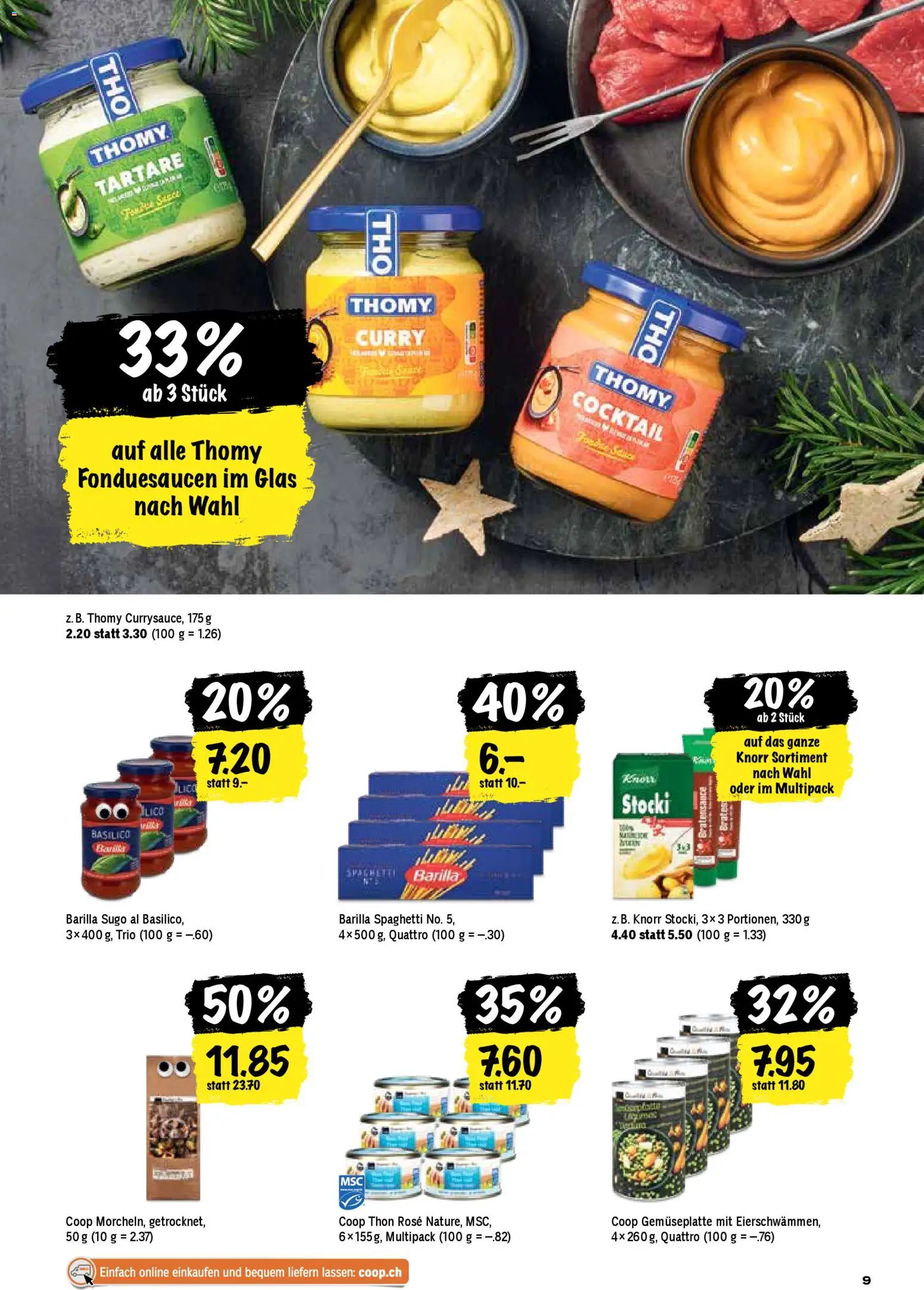 Coop - Una settimana di azioni – gültig ab 11.12.2025 | Seite: 9 | Produkte: Barilla, Fondue