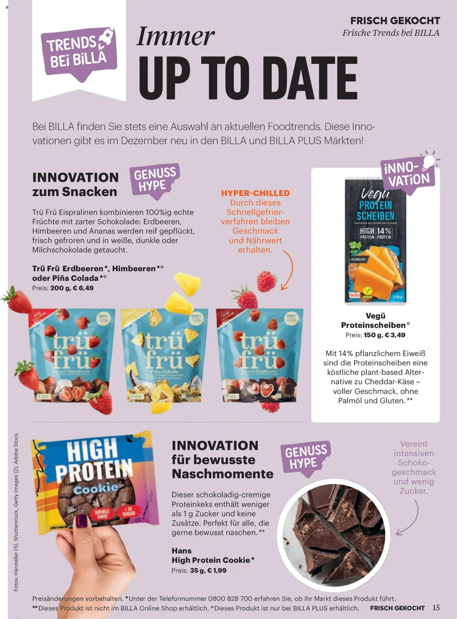 Billa AT akciós ujság - amely érvényes a következő dátumtól: 01.12.2025 | Oldal: 15 | Termékek: Protein