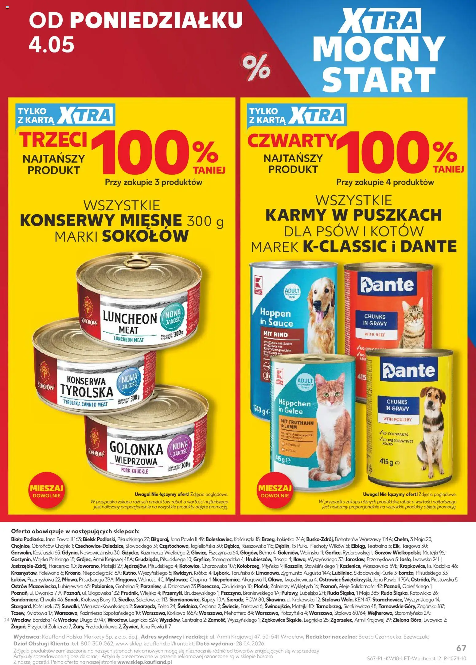 Kaufland gazetka od 29.04.2026 | Strona: 67 | Produkty: Karta