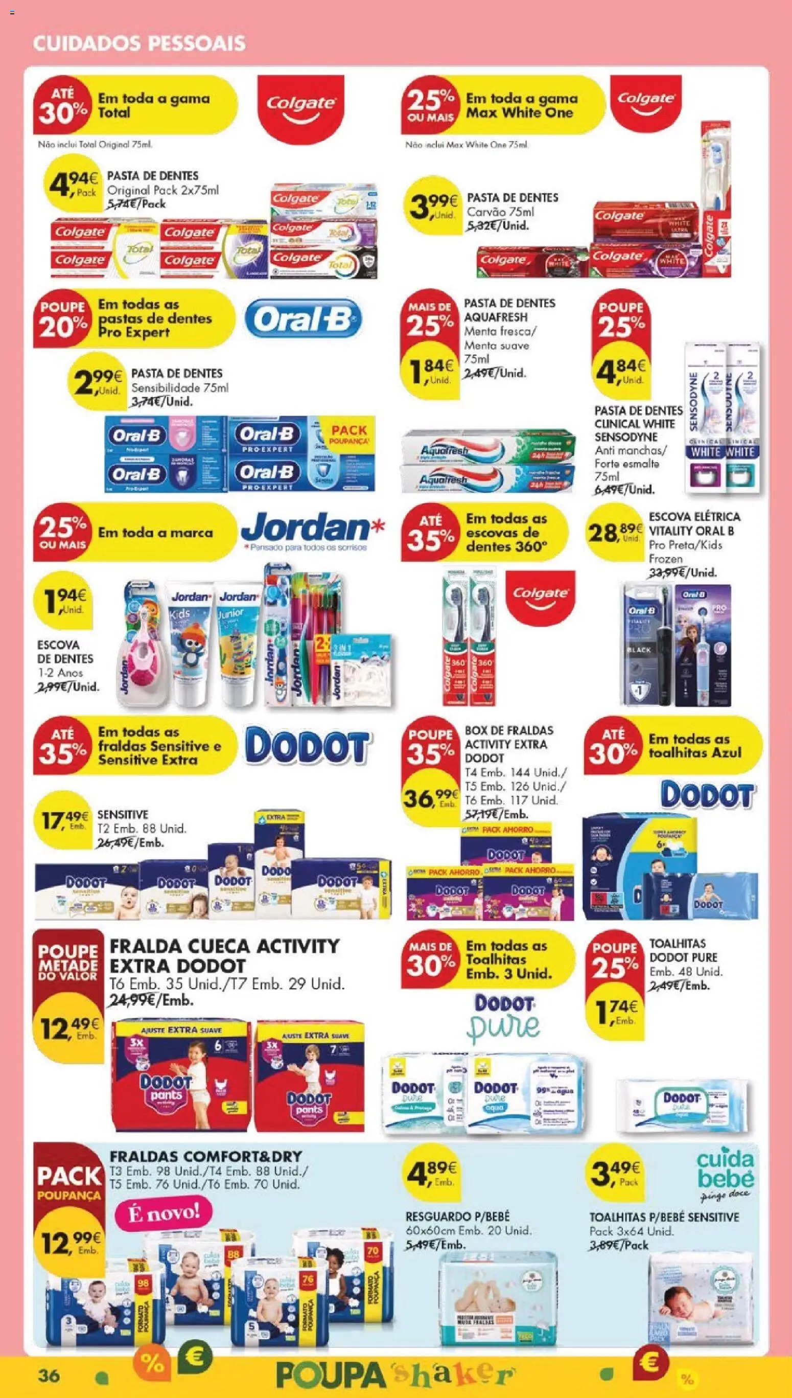 Pingo Doce Black Friday │ válido de 25.11.2025 | Página: 40 | Produtos: Fraldas, Pasta de dentes, Escova de dentes