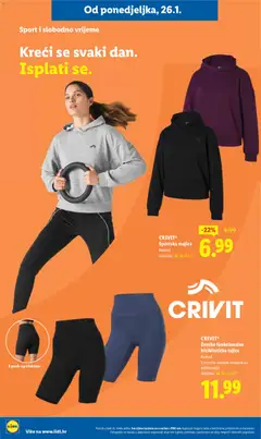 CRIVIT® Sportska majica, Komad, Veličine: 36-46 (S-L)* - Pregled kataloga iz trgovine Lidl, vrijedi od 26.01.2026 | Stranica: 26 | Proizvodi: Majica, Tajice